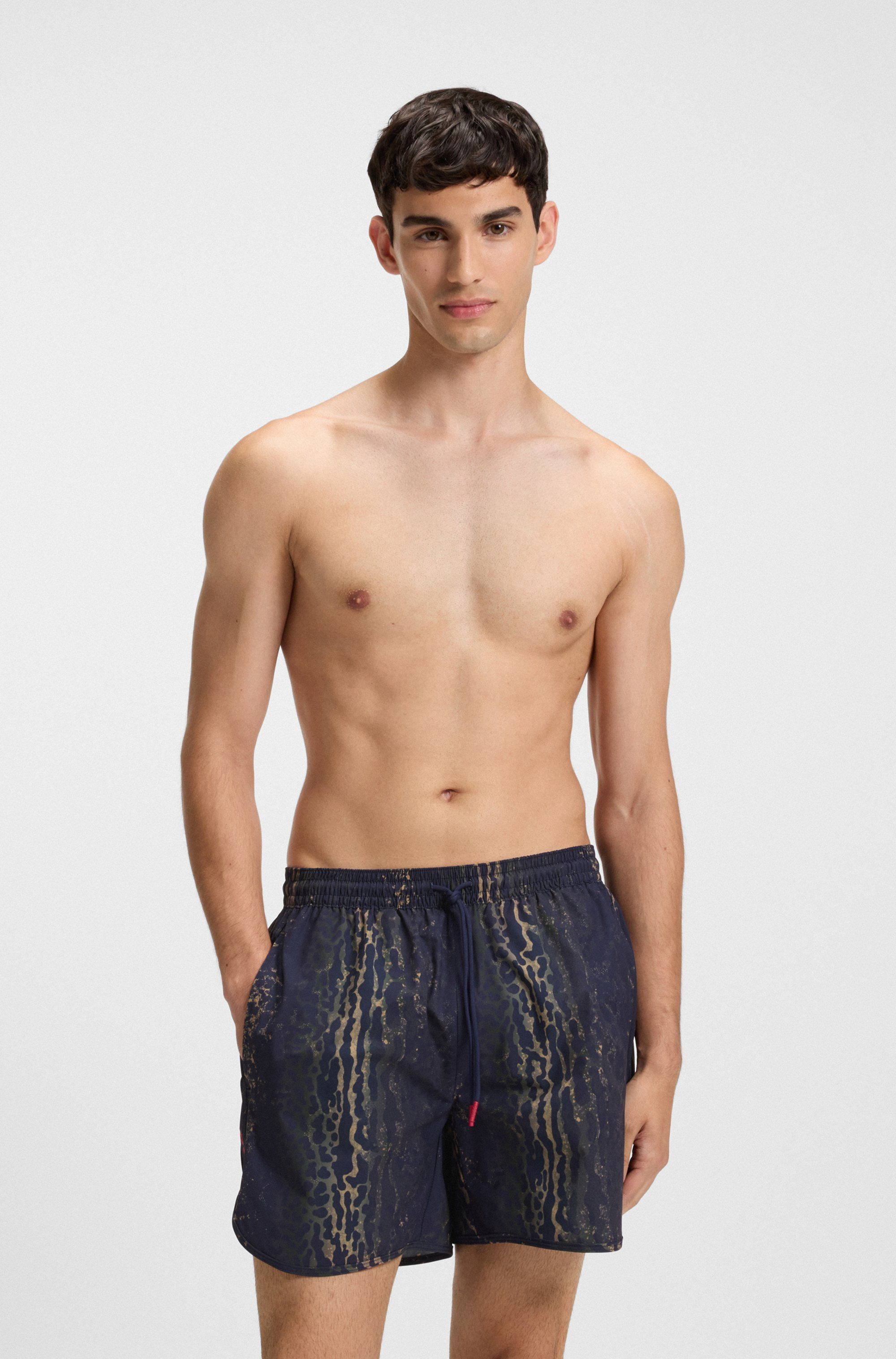 HUGO Badeshorts Jose elastischer Bund, bedruckt, günstig online kaufen