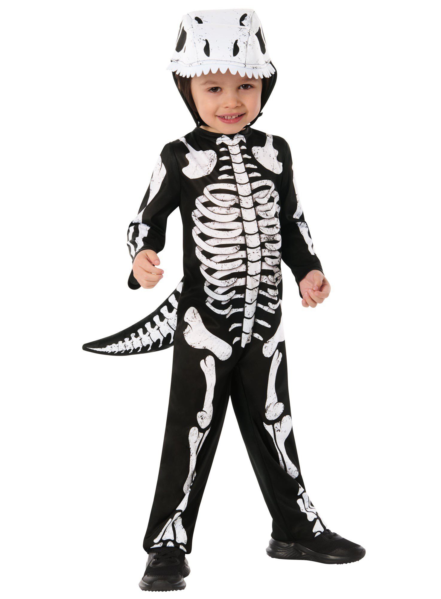 Metamorph Kostüm Dino Skelett - Faschingskostüm Kinder Karneval, Haben wir für Dich ausgegraben: Dinosaurierknochen-Kostüm kleine Pa