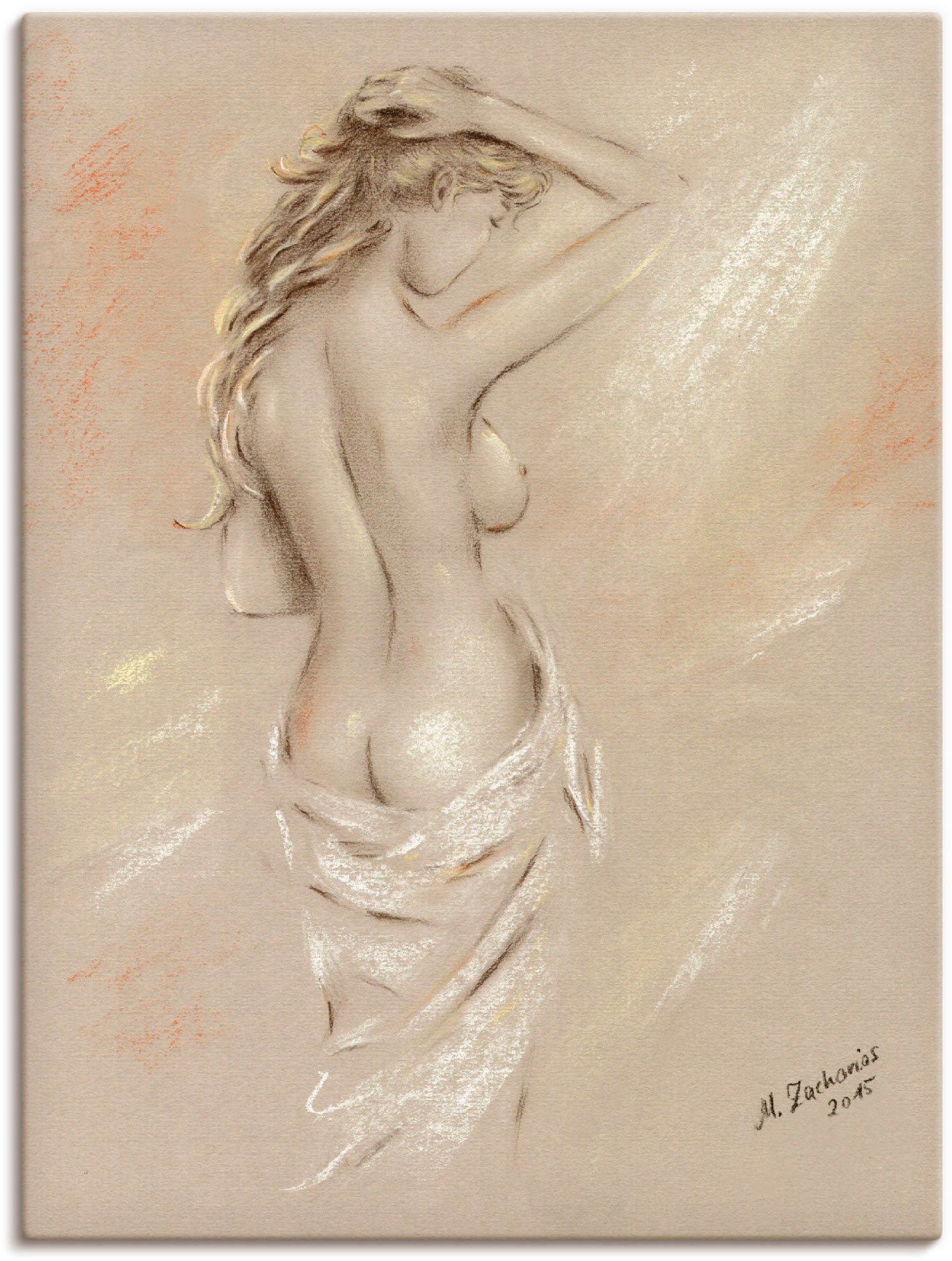 Artland Wandbild Reizvolle Rundungen - weiblicher Akt, Frau (1 St), als Leinwandbild, Плакат, Wandaufkleber in verschied. Größen