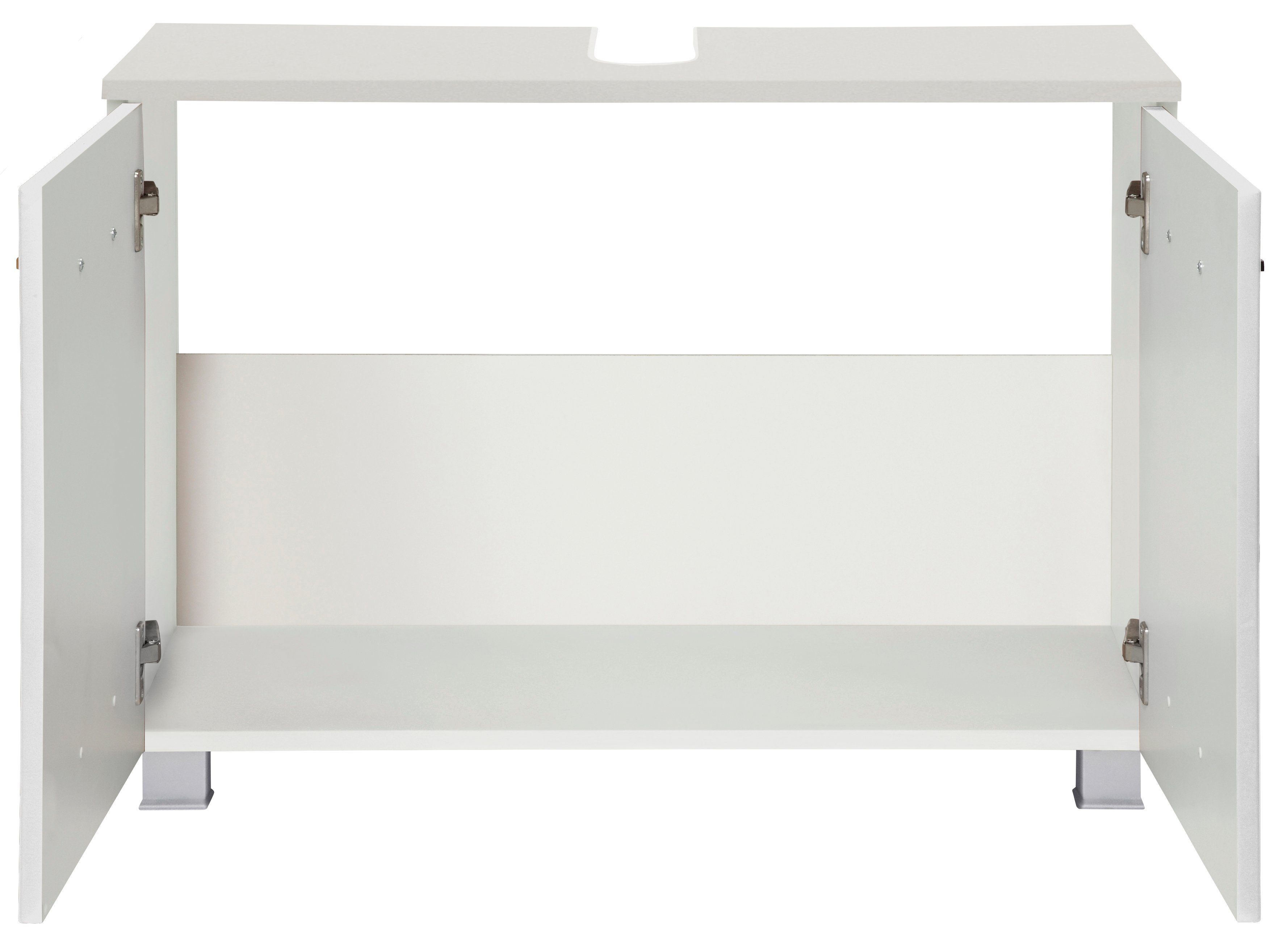 welltime Waschbeckenunterschrank Trento, verschiedene Ausführungen und Farben Badmöbel Unterschrank Breite 80 cm, mit viel Stauraum, Badschrank WBU