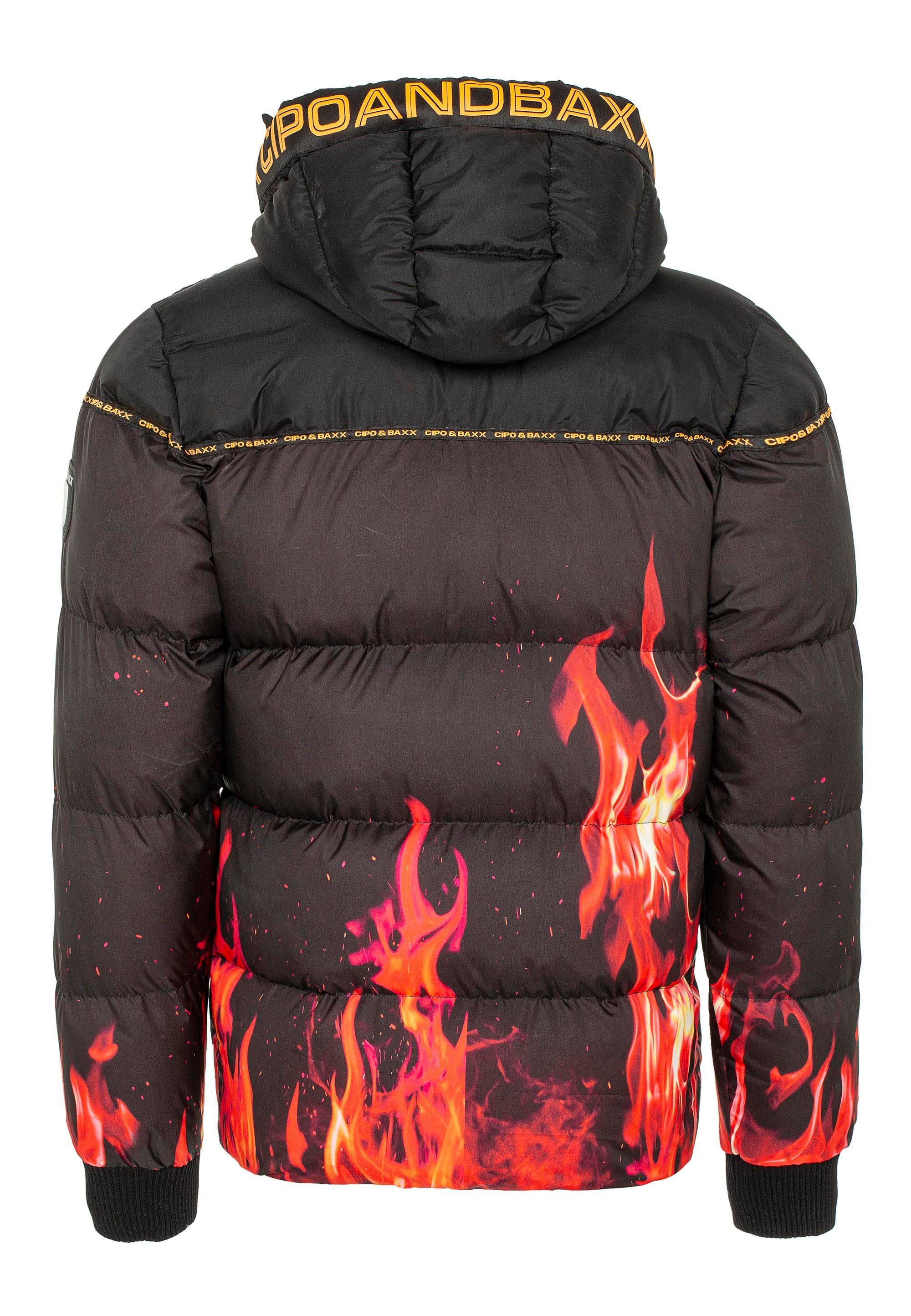 & Baxx coolen Flammen-Design im Steppjacke Cipo