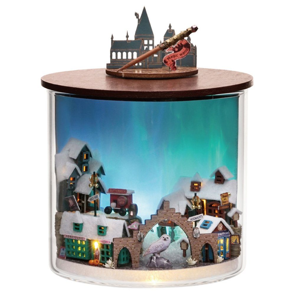 Puppenhaus Puzzleteile, Licht, basteln-Zauberflaschen-Serie Modellbausatz Zauber 3D-Puzzle zum hölzernes Miniatur DIY Cute DIY Miniatur Room