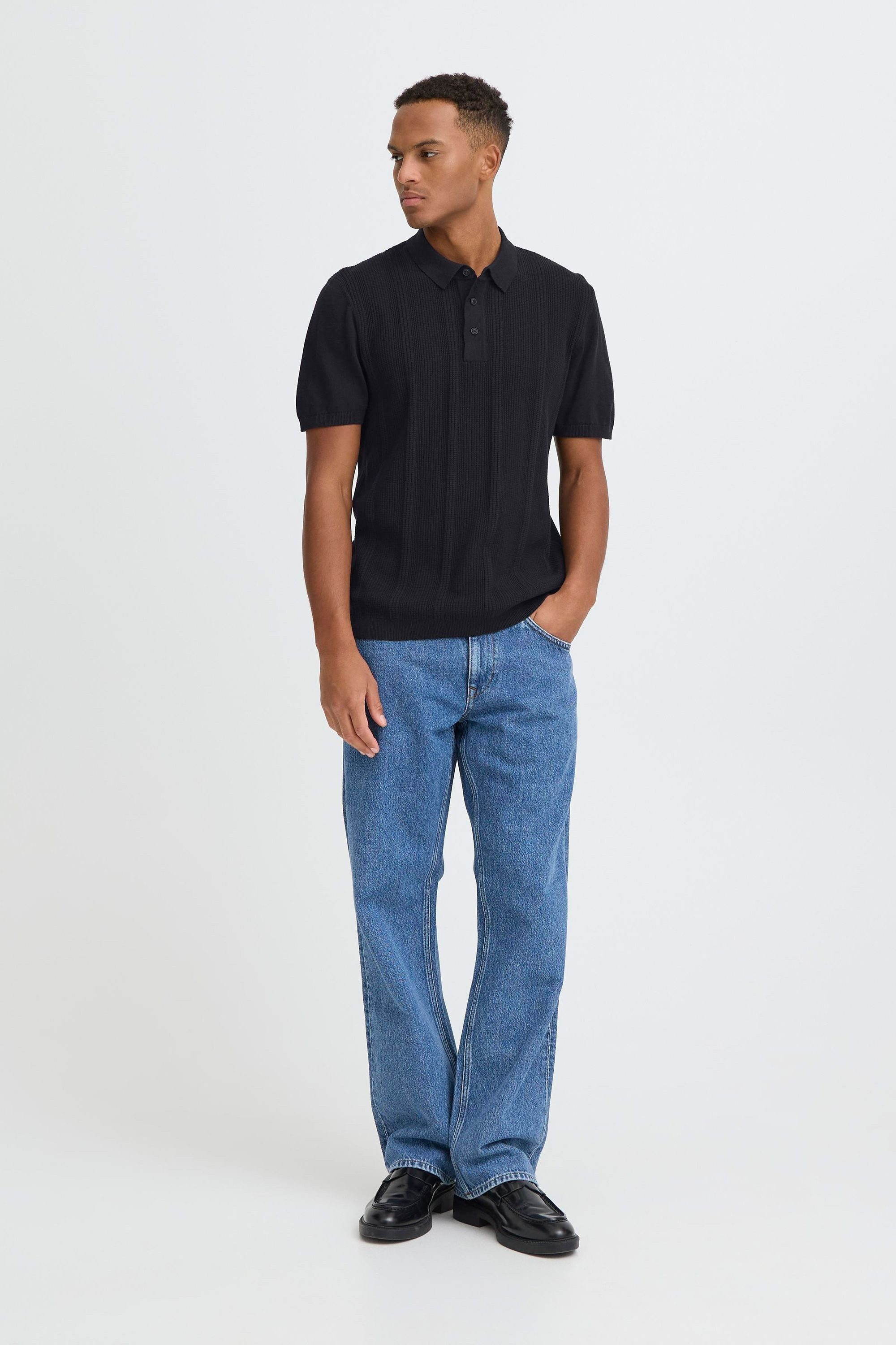 Blend Poloshirt BHBaron (1-tlg) Stilvolles Feinstrick-Poloshirt mit strukturiertem Rippmuster