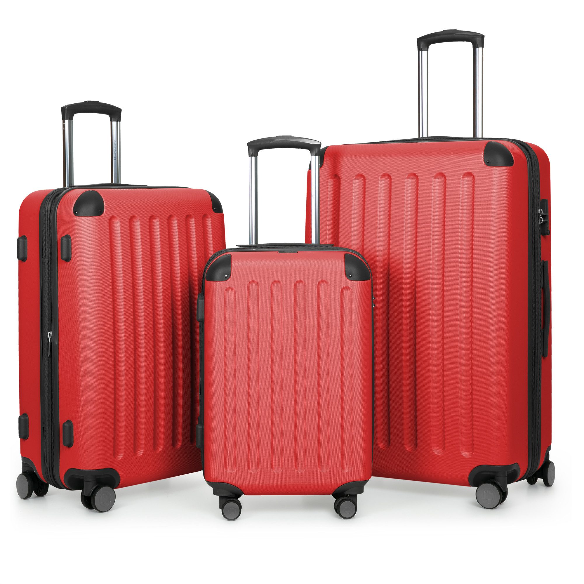 Hauptstadtkoffer Hartschalen-Trolley Spree, 4 Rollen, Kofferset 3tlg Hartschalenkoffer, Erweiterung, ABS, TSA