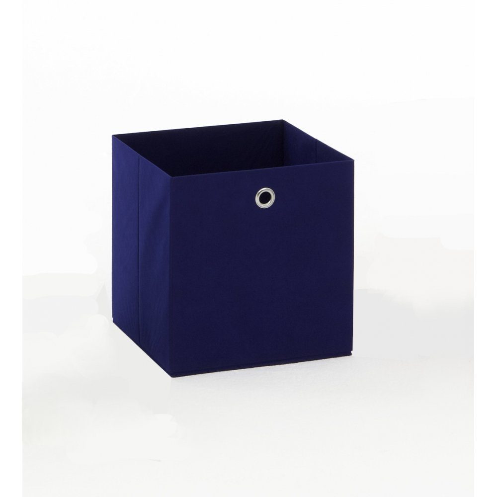 FMD Möbel Regalkorb Regalkorb 10 - er Set blau Korb Stoffkorb Einschubkorb Mega BLAU ca. 32.5 x 32.5 x 32.5 cm