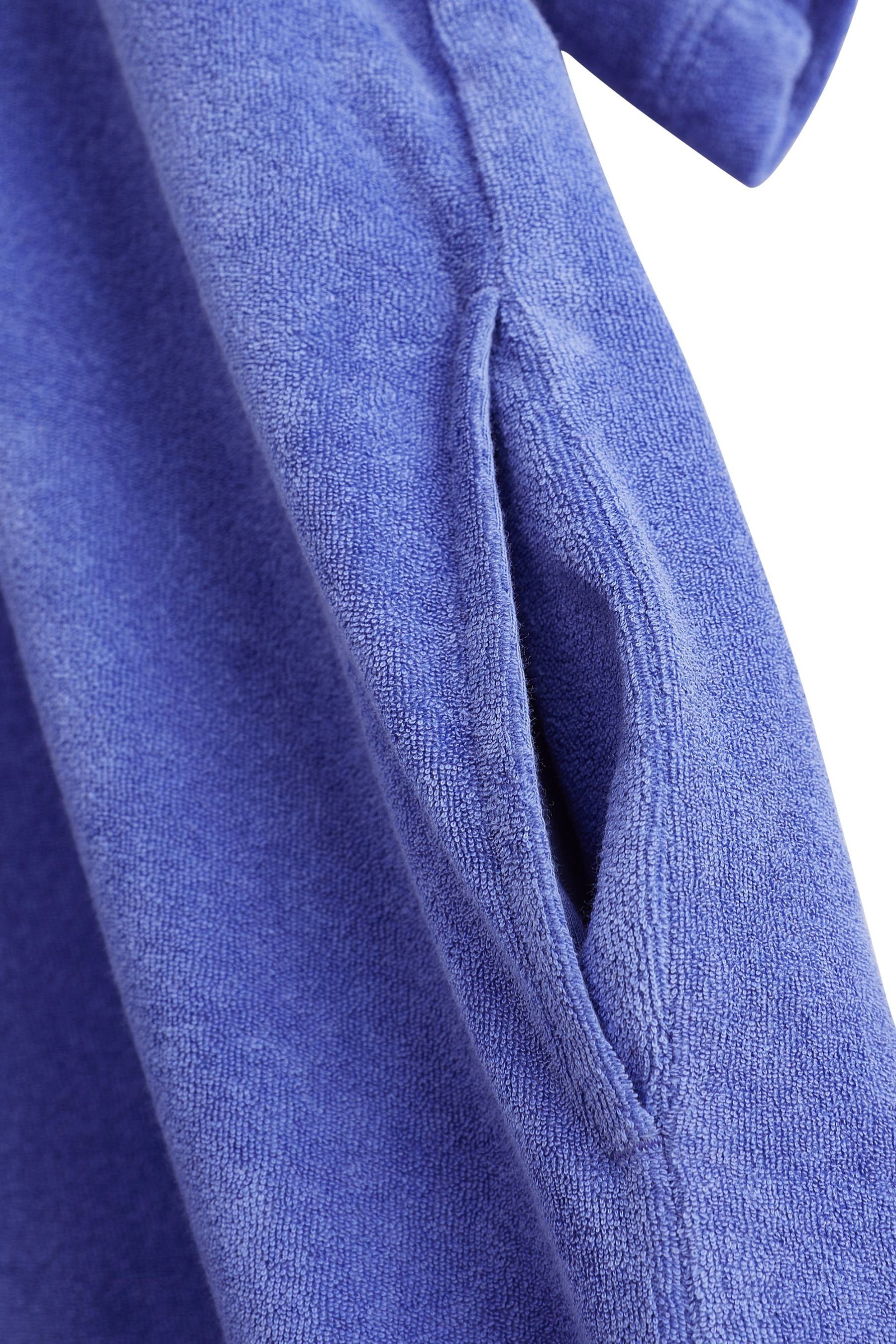 Next Badeponcho Oversized-Poncho aus Blue mit Frottee Baumwolle Kapuze