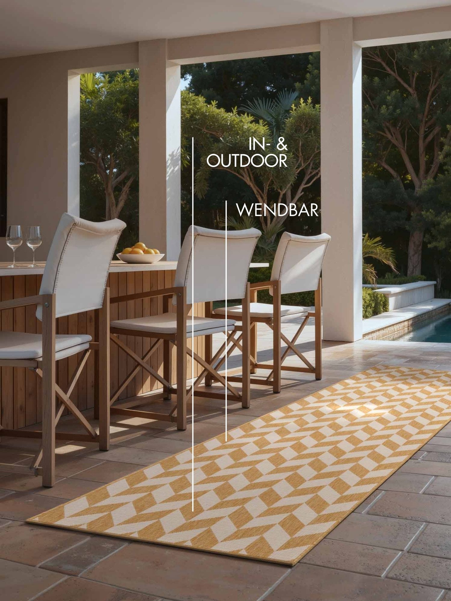 Ted Baker Teppich Terrick, Wendeteppich, rechteckig, Höhe: 8 mm, Designteppich, Wetterfest, Pflegeleicht, Modern, Wohnzimmer, Terrasse