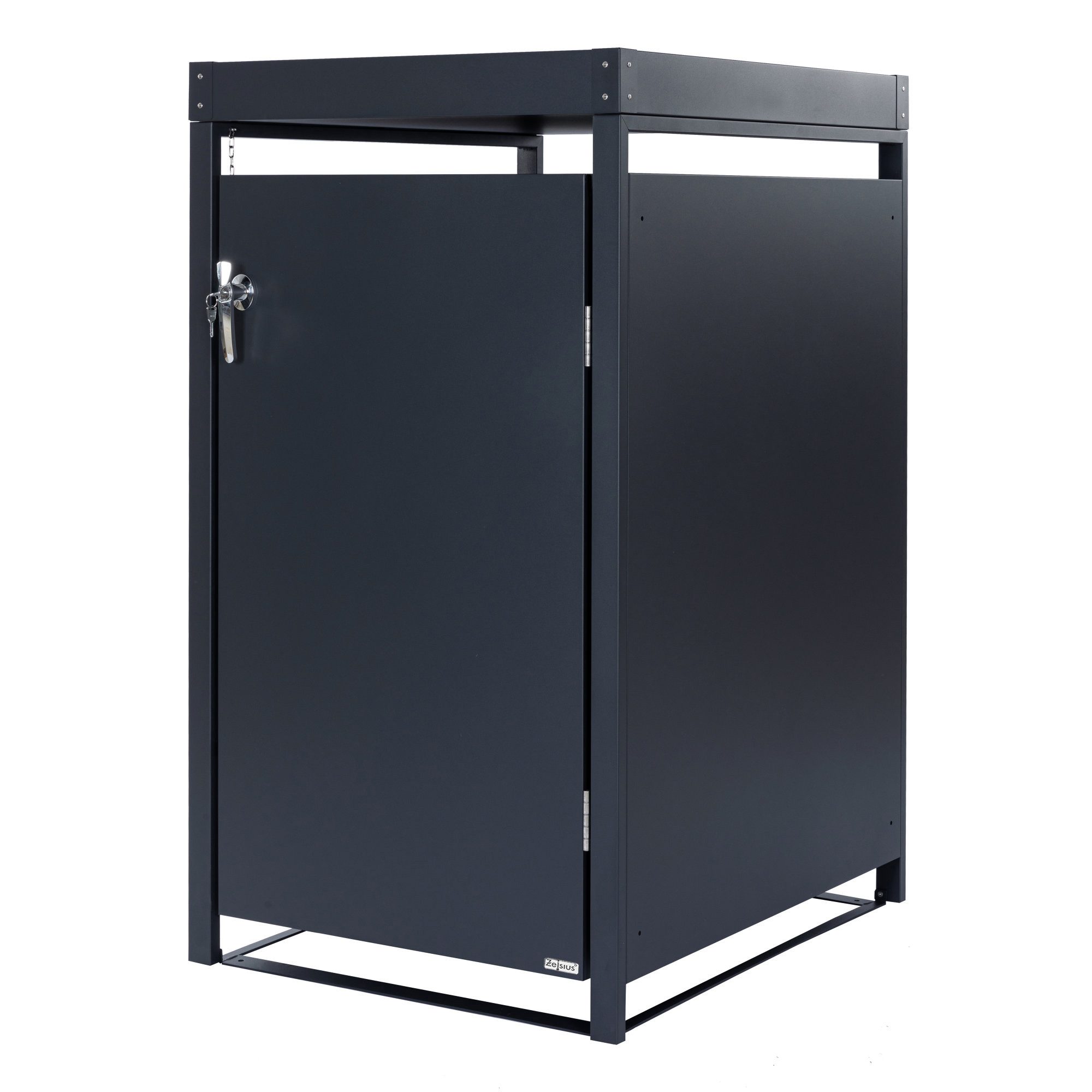 Zelsius Mülltonnenbox Mülltonnenbox 3er mit Pflanzdach für 3 Tonnen, 120 - 240 Liter, Hintere Wasserablauflöcher