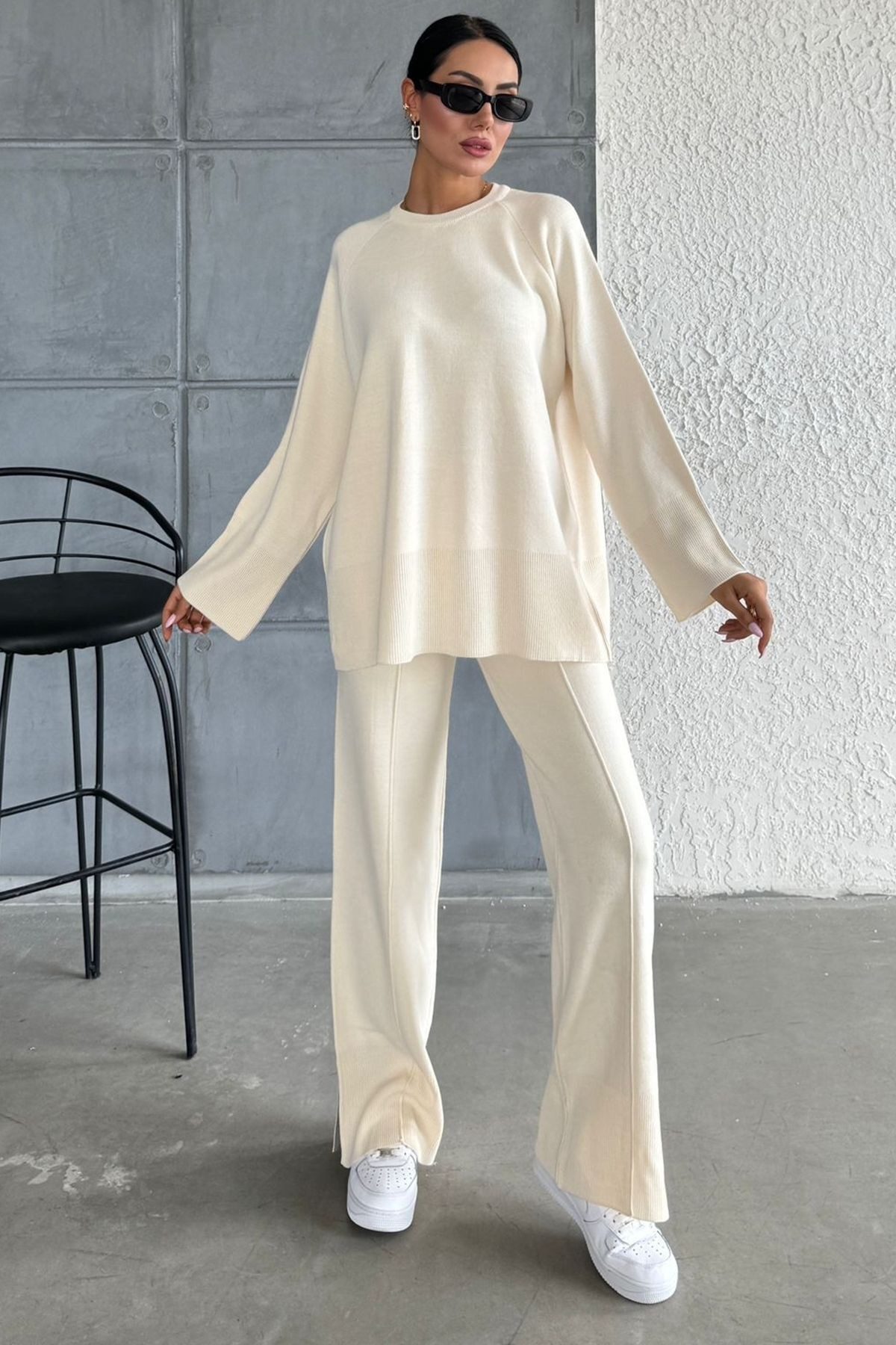 WOMAN VISION Blusentop Damen Navy Strickhose günstig online kaufen