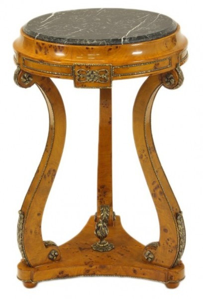 Casa Padrino Beistelltisch Barock Beistelltisch Vogelaugen Ahorn H70 x 45cm - Ludwig XVI Antik Stil Tisch - Möbel