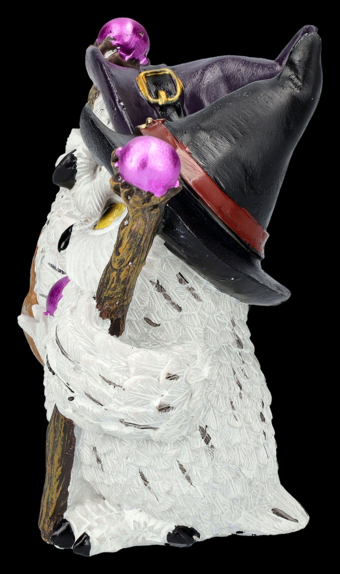 Figuren Shop GmbH Tierfigur Eulen Figuren 2er Set - Zauberer mit Stab - Fantasy Tierfigur Deko