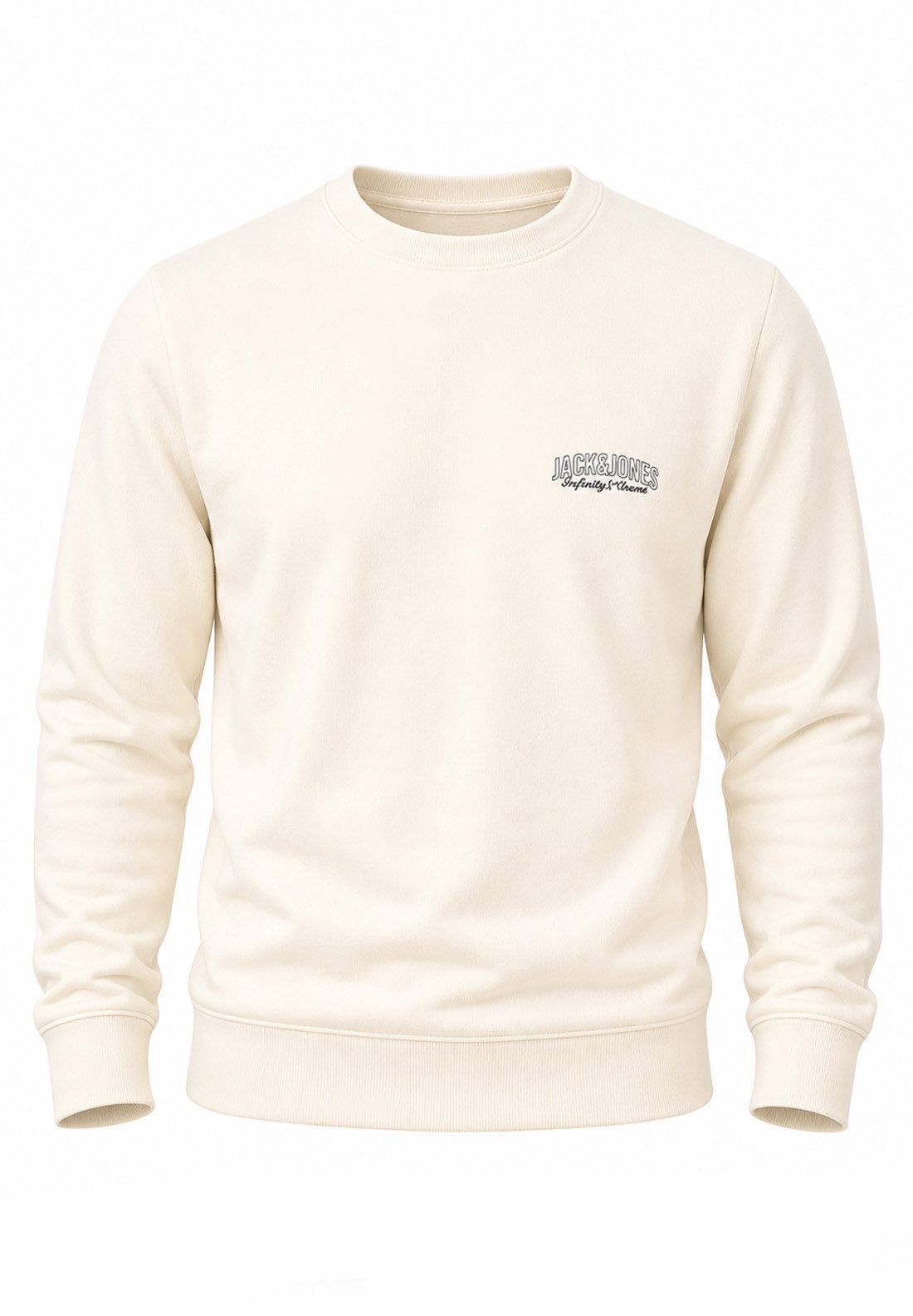 Jack & Jones Sweatshirt Pullover - Rundhalspullover mit Crew-Neck im Regular Fit für Herren Männer Sweatpullover mit Logo-Print aus Baumwollmischung