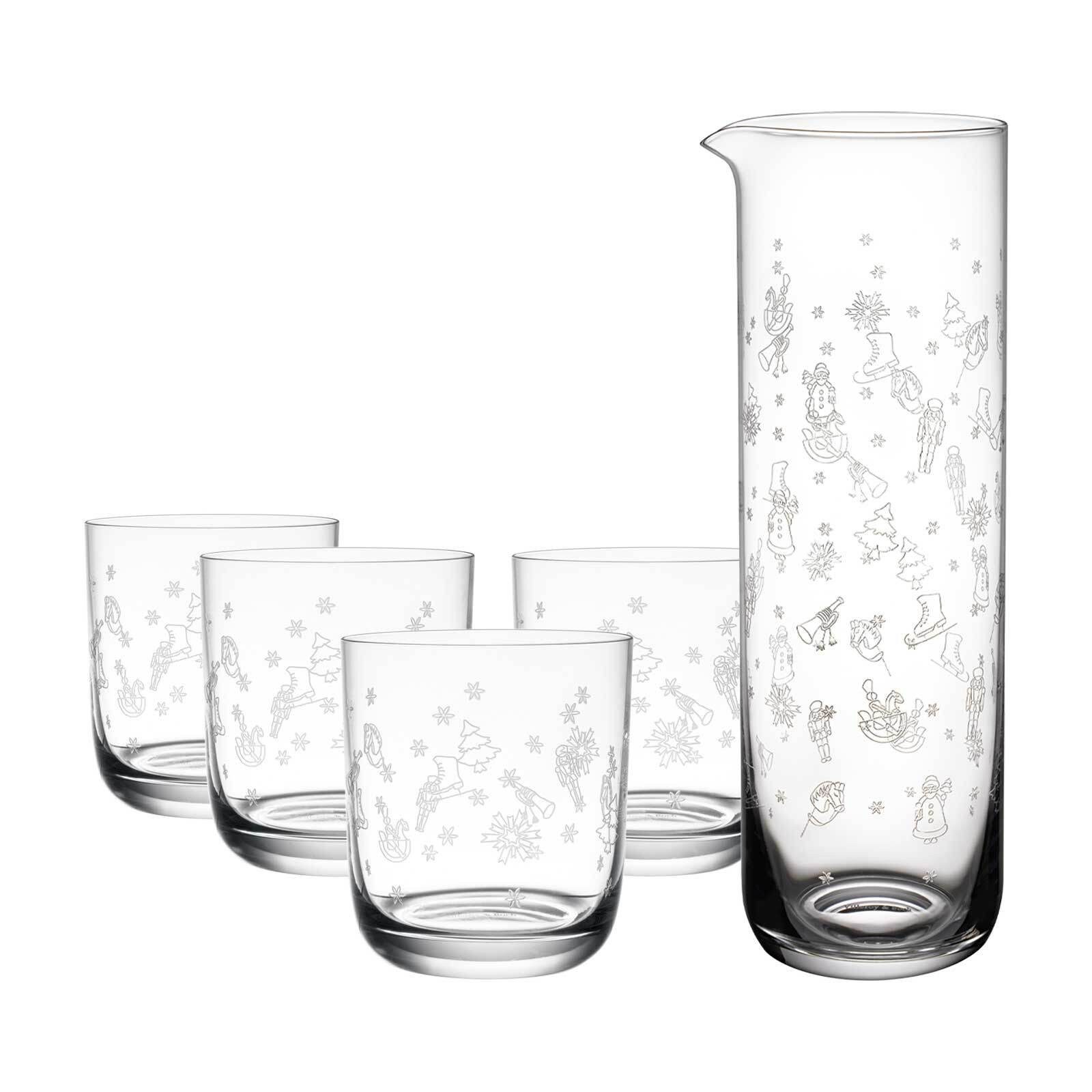 Villeroy & Boch Gläser-Set Toy's Delight Trinkgläserset mit Karaffe, 5-tlg., Kristallglas