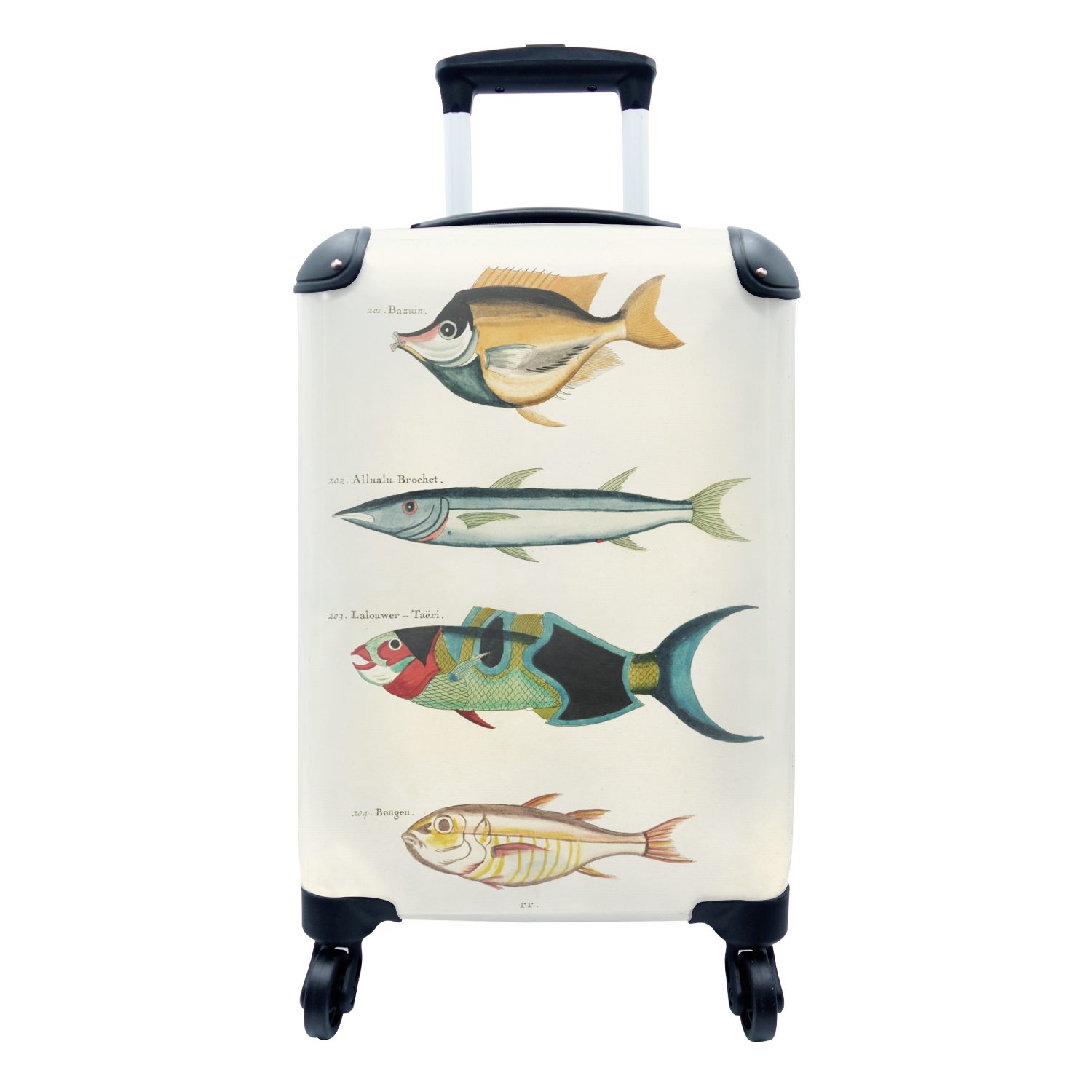 Reisekoffer rollen, Handgepäck Rollen, - Ferien, Jahrgang für 4 - Meer mit Handgepäckkoffer Trolley, Reisetasche MuchoWow Fisch,