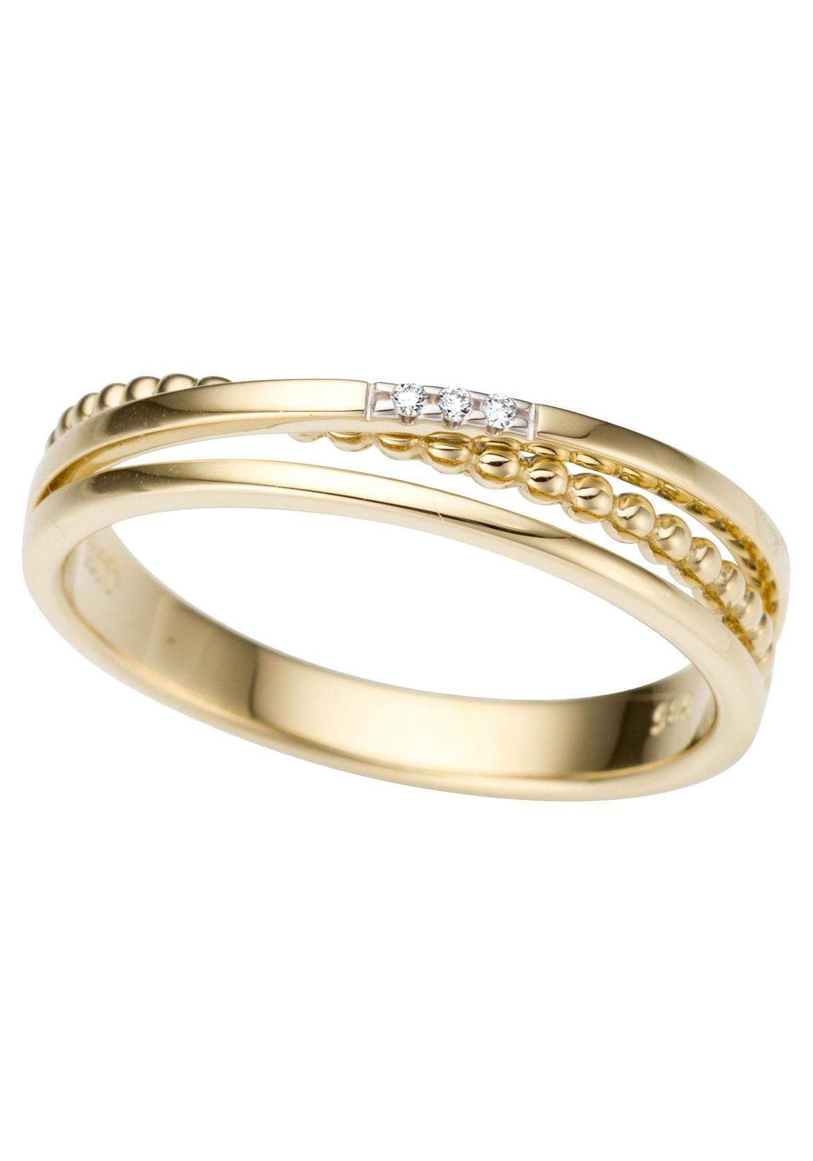 Firetti Goldring Schmuck Geschenk Gold 333 Damenring Goldring, mit Brillanten