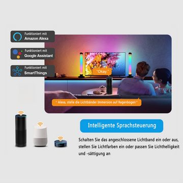 LANOR Lichtleiste Intelligentes LED-Lichtband,Ambient Lampe,RGB Gaming Lampe, Musikmodus, APP-Steuerung