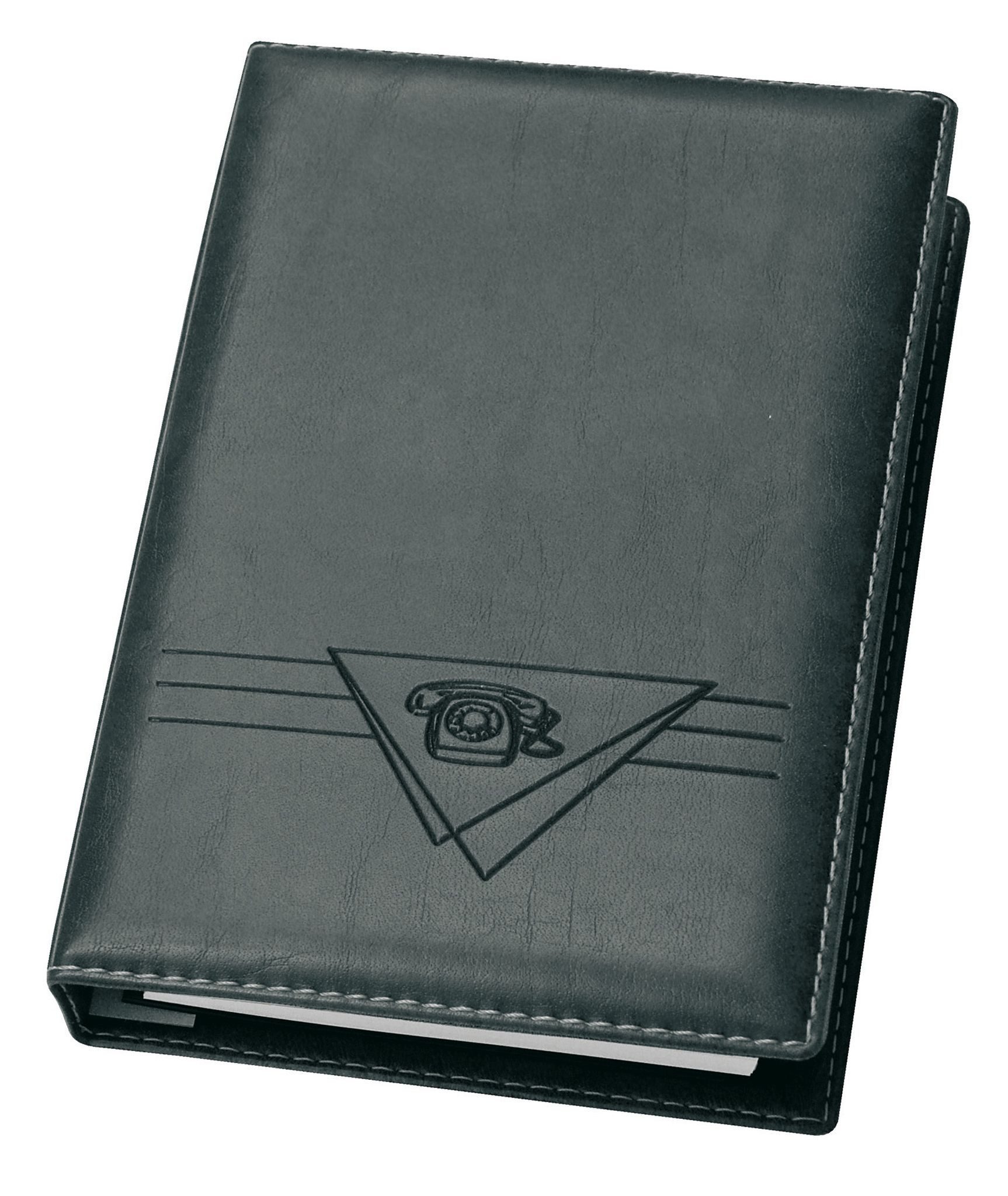 VELOFLEX Notizbuch VeloflexTelefonbuch Exquisit schwarz 4-Ring-Rund-Mechanik 15 mm