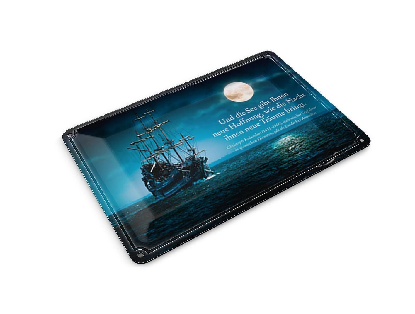 Femer GmbH Postkarte Zitat 10x14 cm Schiff und die See gibt ihnen neue Hoffnung, unfrankiert