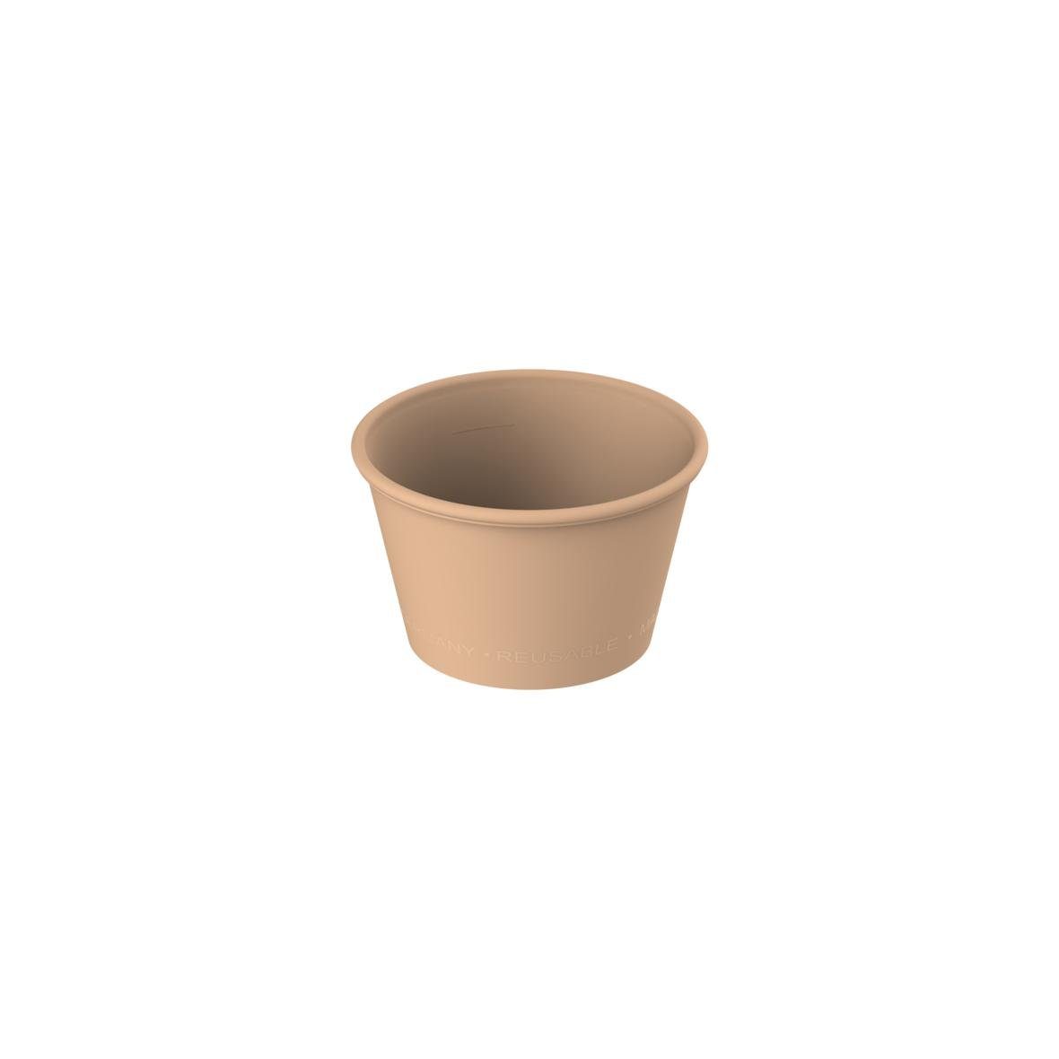 elasto Becher ToGo 100 ml Mehrwegbecher 100% recyclebar Dip-Becher Getränkbecher, Made in Germany, Heißgetränke, mit Deckelverschluss, Spülmaschinenfest