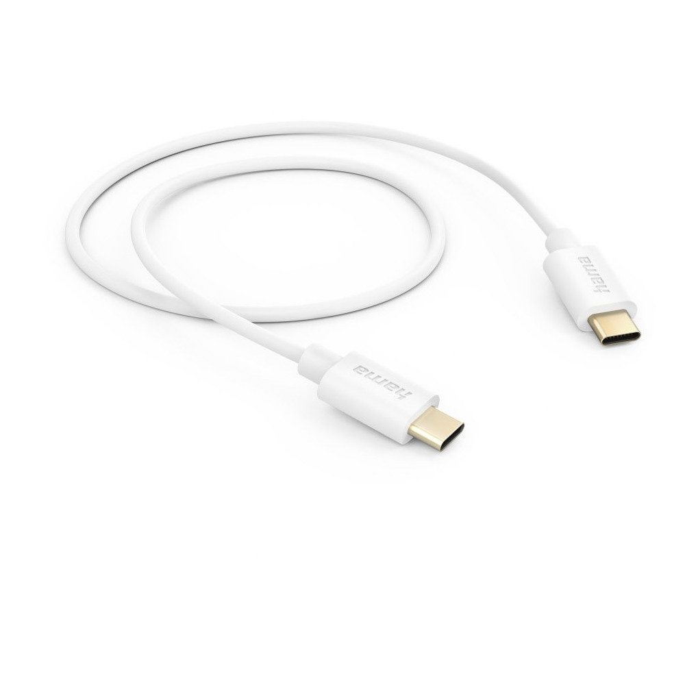 Hama Hama USB-C Ladekabel 1m weiss - Schnelllade- und Datenkabel USB-Adapter USB-C zu USB-C