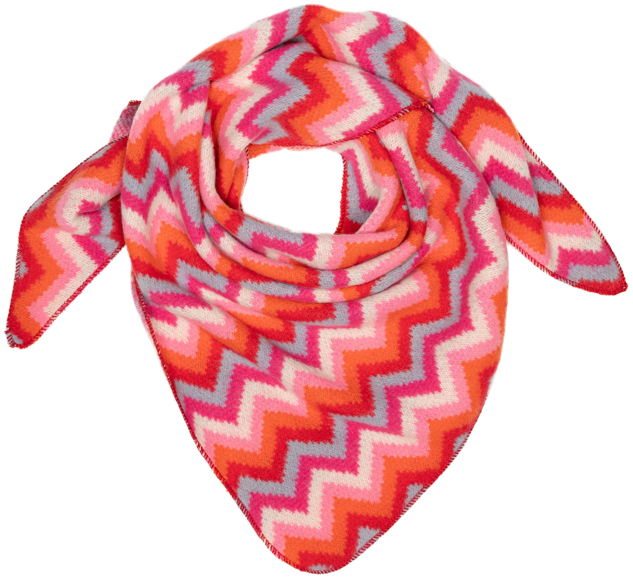 Caspar Modeschal SC527 XL warmes Dreickstuch mit Zick-Zack Muster günstig online kaufen