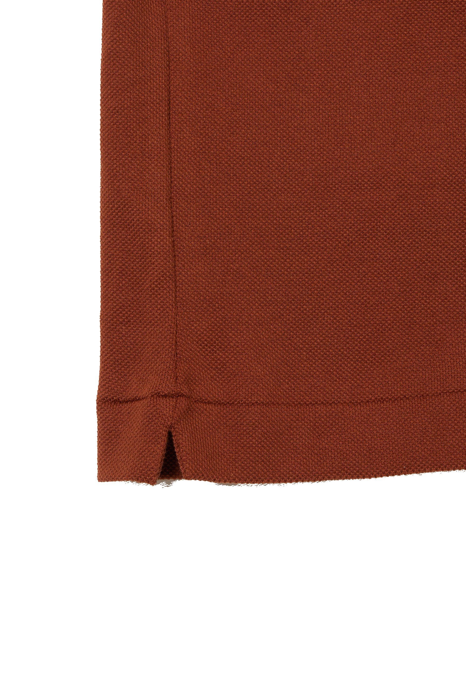 Lacoste Poloshirt Poloshirt mit und Kurzarmshirt Polokragen (1-tlg) braun