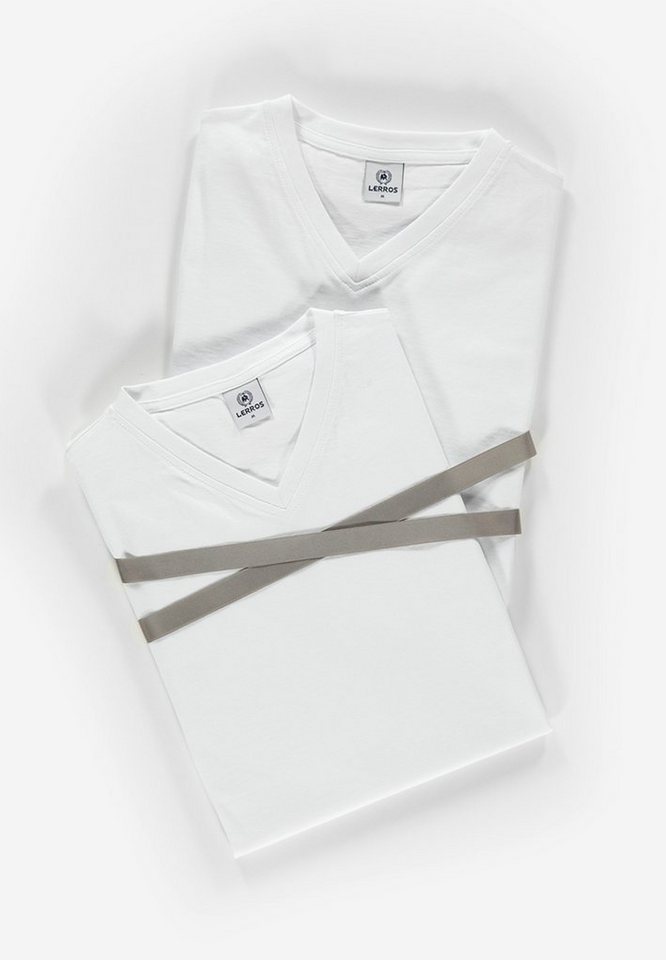 LERROS T-Shirt LERROS Doppelpack T-Shirt V-Ausschnitt, Zwei T-Shirts im  Doppelpack