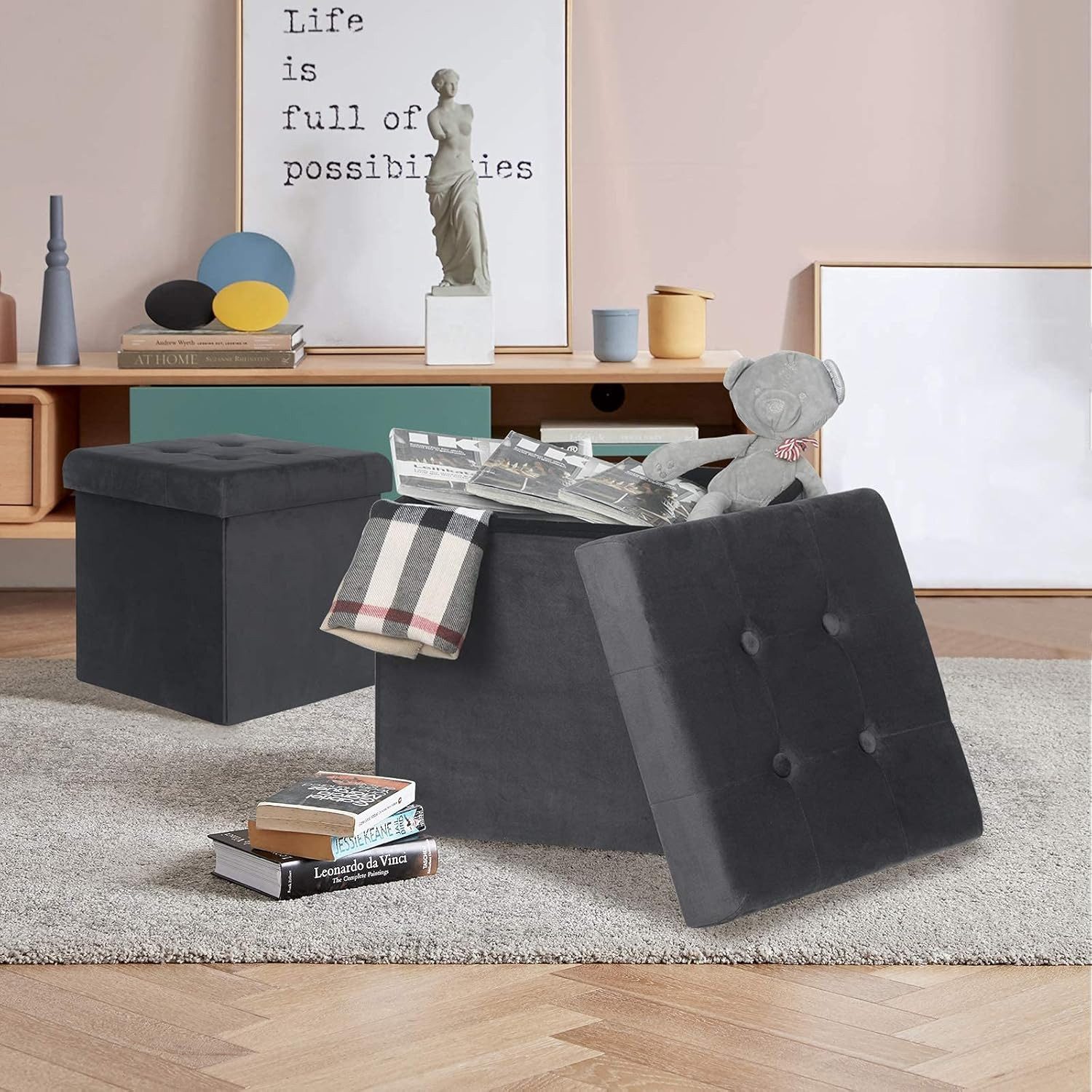Woltu Sitzhocker (1 St), Deckel abnehmbar, günstig online kaufen