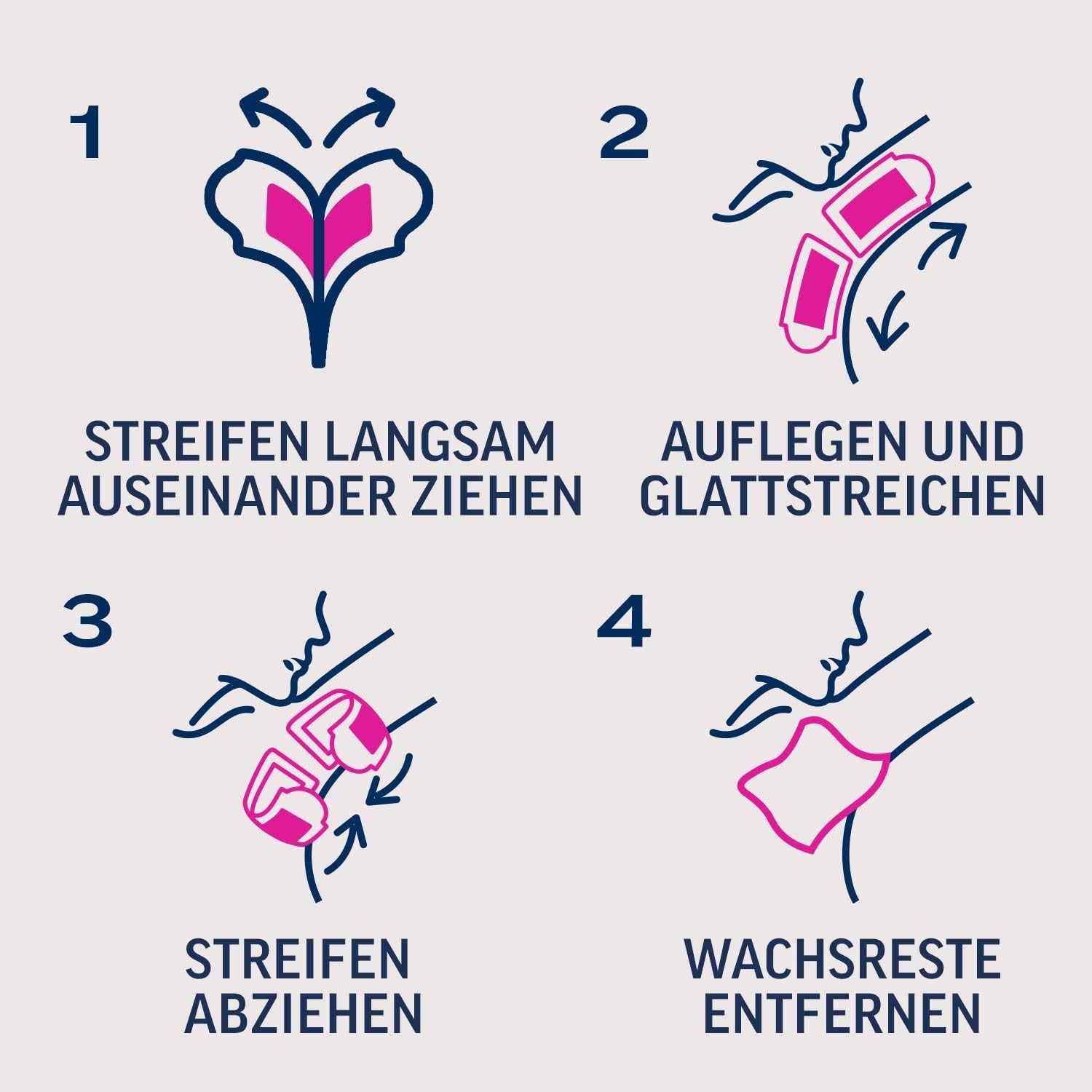 Veet Kaltwachsstreifen EXPERT, 16 St., Für Bikinizone & Achseln, - zur Haarentfernung für alle Hauttypen inkl. sensibler Haut