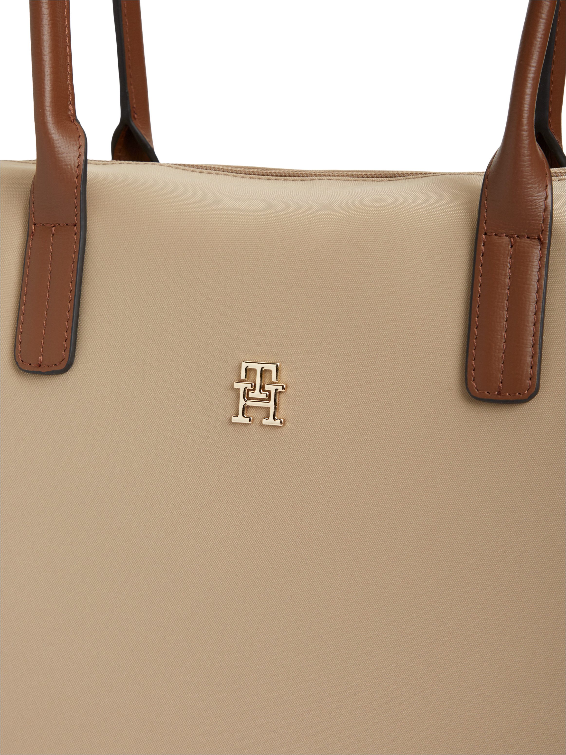 Tommy Hilfiger Tragetasche POPETTE TOTE, Damen Handtasche, Schultertasche mit kontrastfarbigen Henkeln – Bild 5 von 5