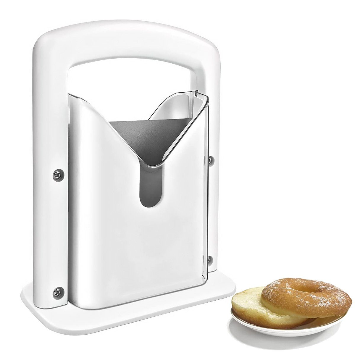 KÜLER Brotbackautomat Brotschneidemaschine, Bagelschneider, Bagelschneider, Backgeräte, Edelstahl-Aufschnittmaschine, Bagel-Toaster, sicher