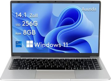 Auusda Notebook (Prozessor J Serie Gemini Lake J4105, 8 GB SSD, Auusda 8gb ddr4 und sd wlan anruf 4.0 erweiterbarer speicher qwertz)