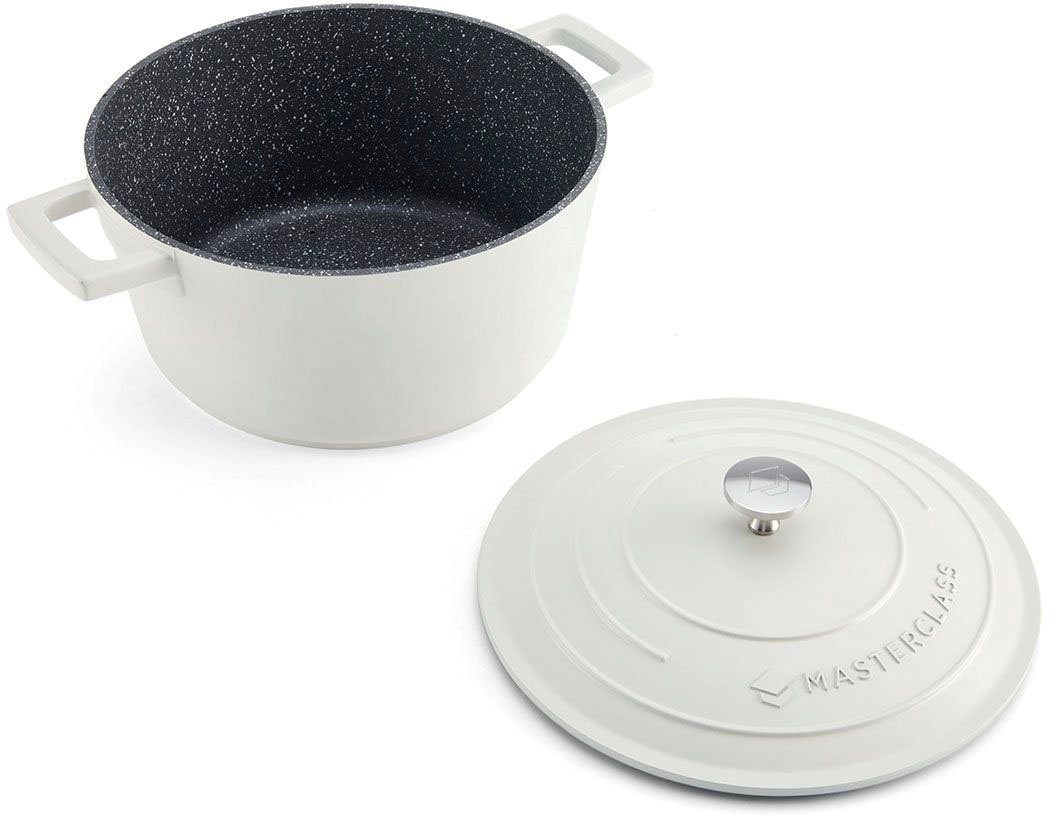 MasterClass Kasserolle MasterClass, Aluminiumguss, 4 Liter, rund, ultraleicht, kratzfeste Antihaftbeschichtung, Induktion