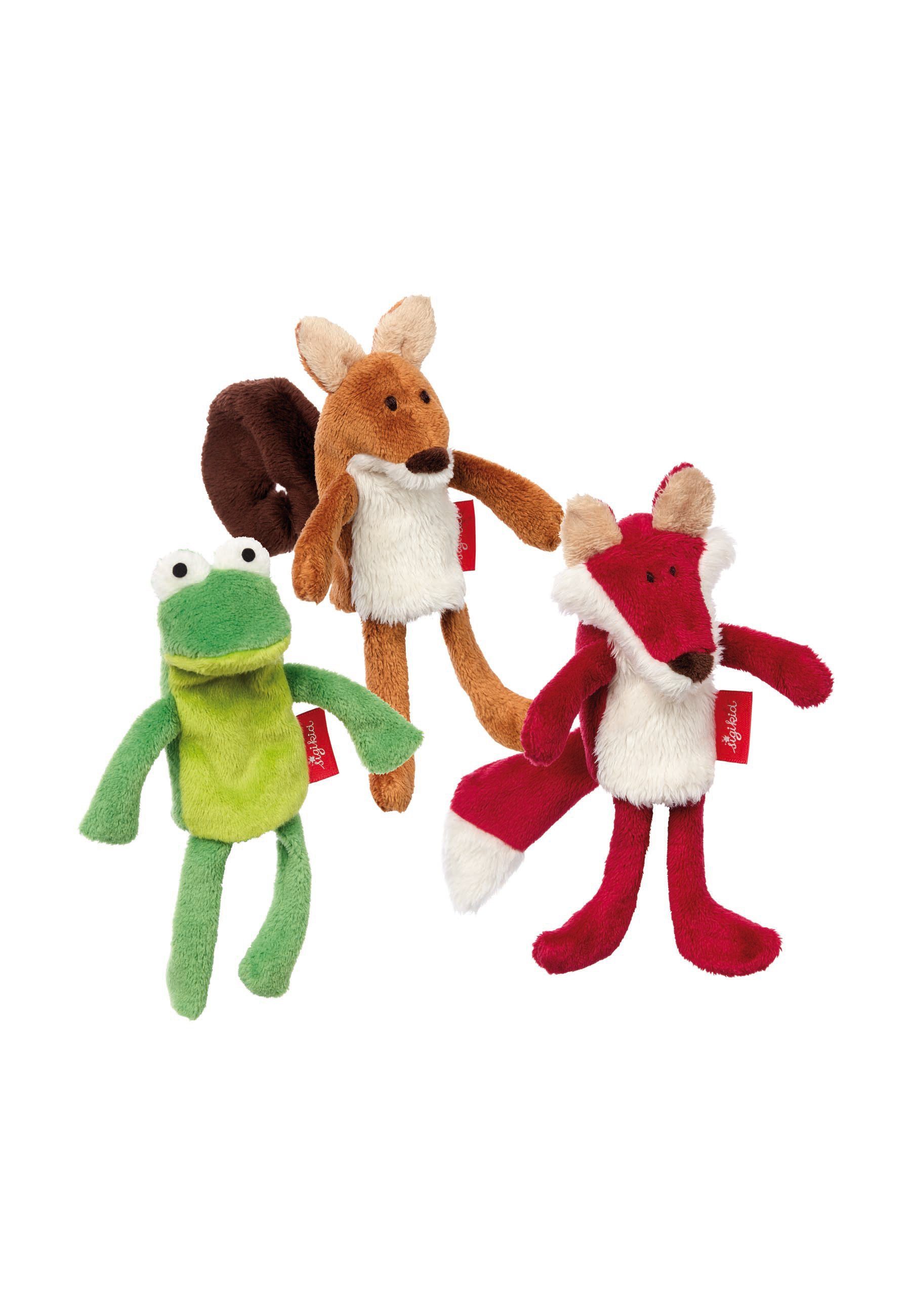 Sigikid Fingerpuppe Plüsch-Figuren im 3er Set für Babys und Kinder (3-tlg)