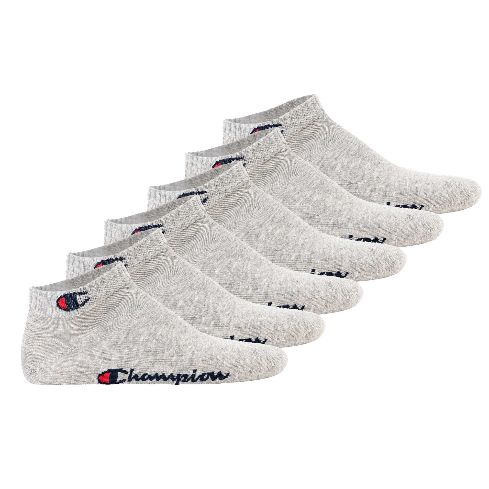 Champion Sportsocken Unisex Socken, 6 Paar - Crew Socken Basic Grau