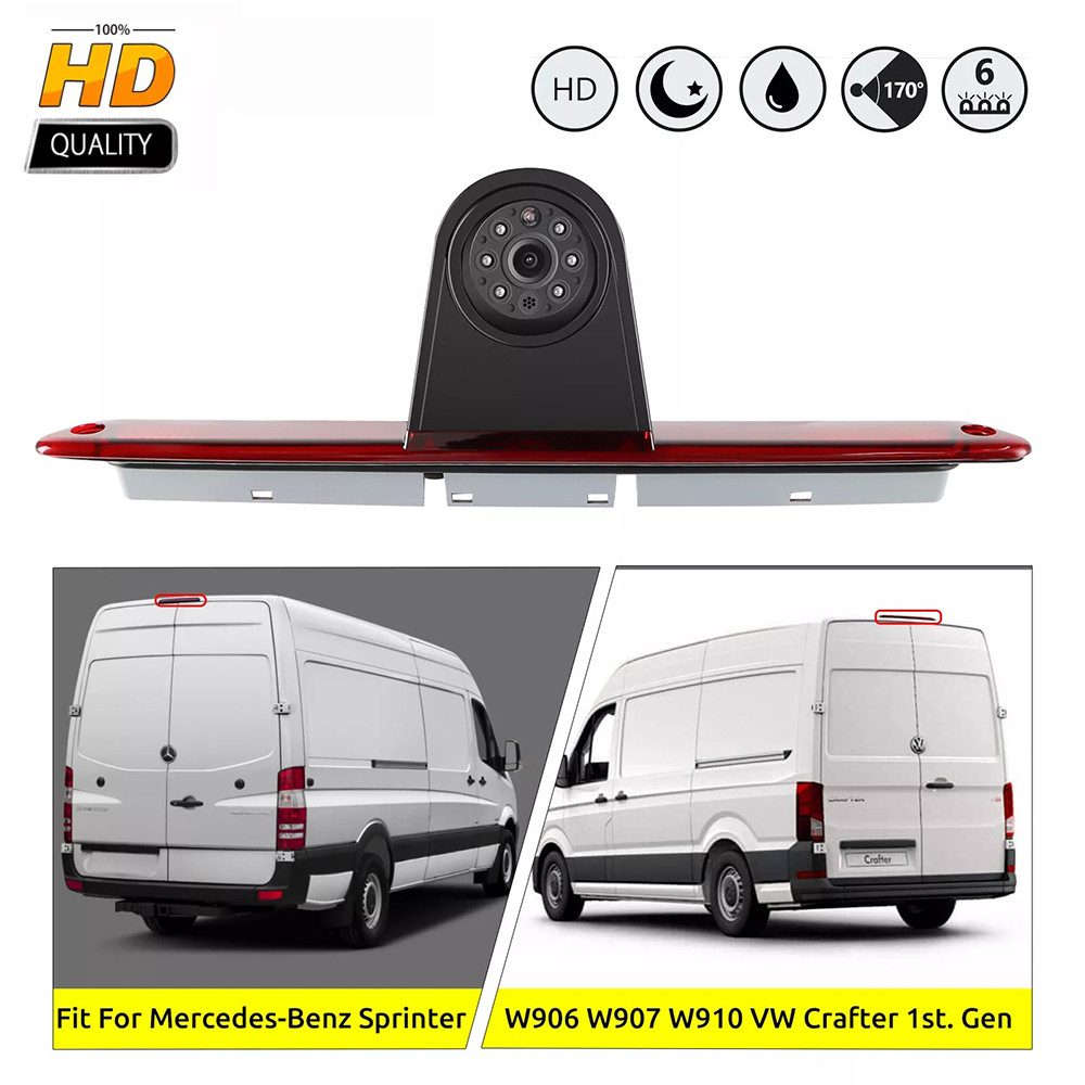 7" Monitor 170° Rückfahrkamera Bremsleuchte Für Sprinter VW Crafter Rückfahrkamera