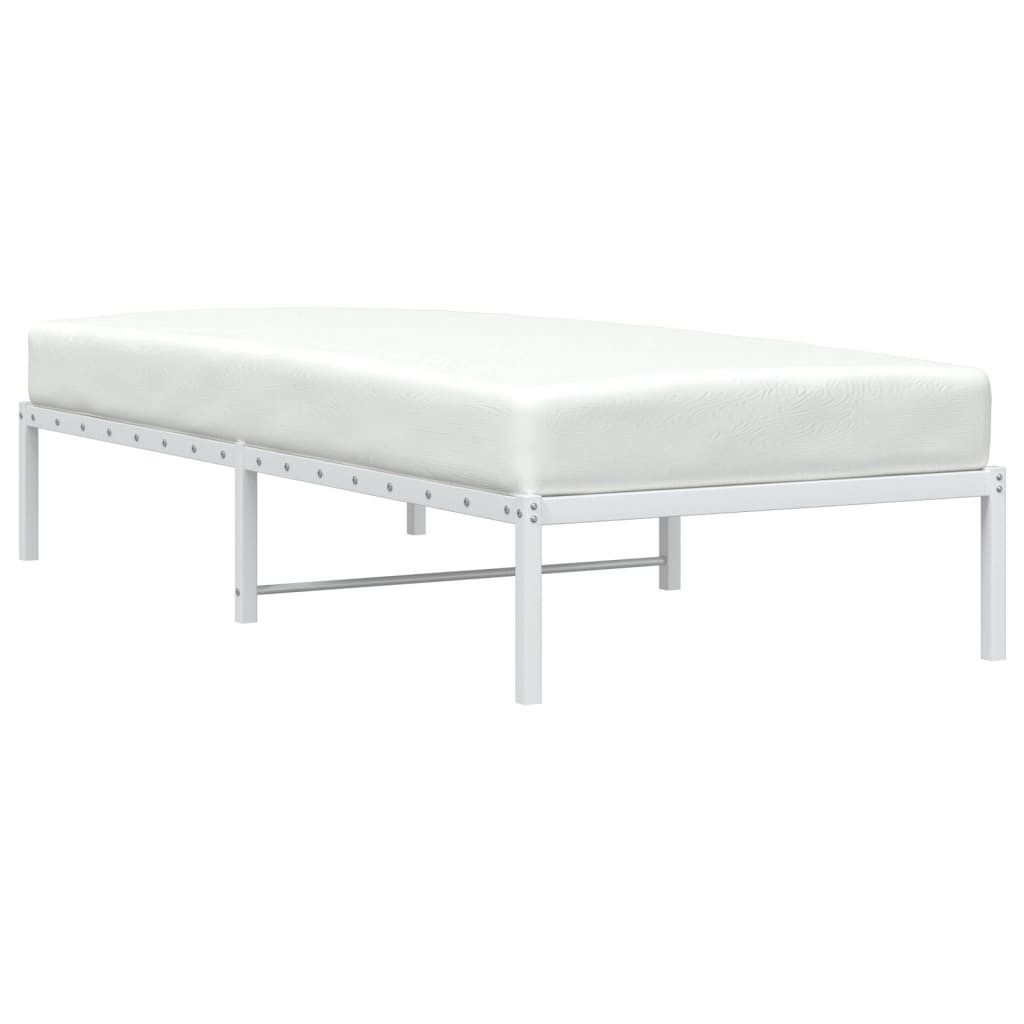 vidaXL Bett Bettgestell Metall Weiß 90x190 günstig online kaufen