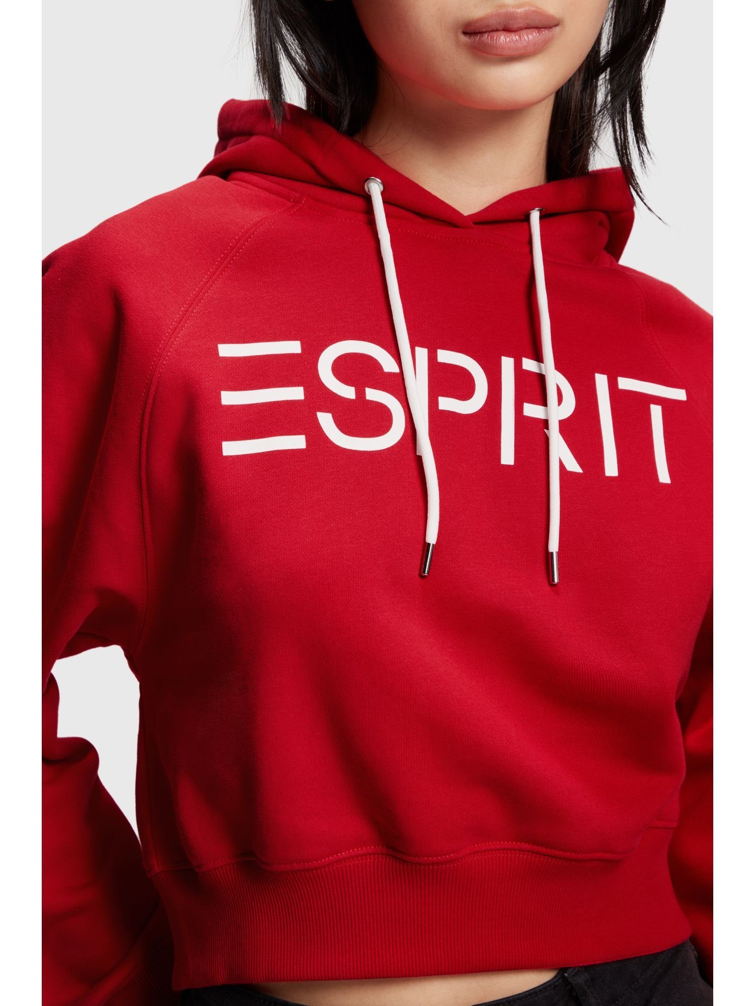 ORANGE Sweatshirt Logo (1-tlg) Cropped-Hoodie Esprit mit RED