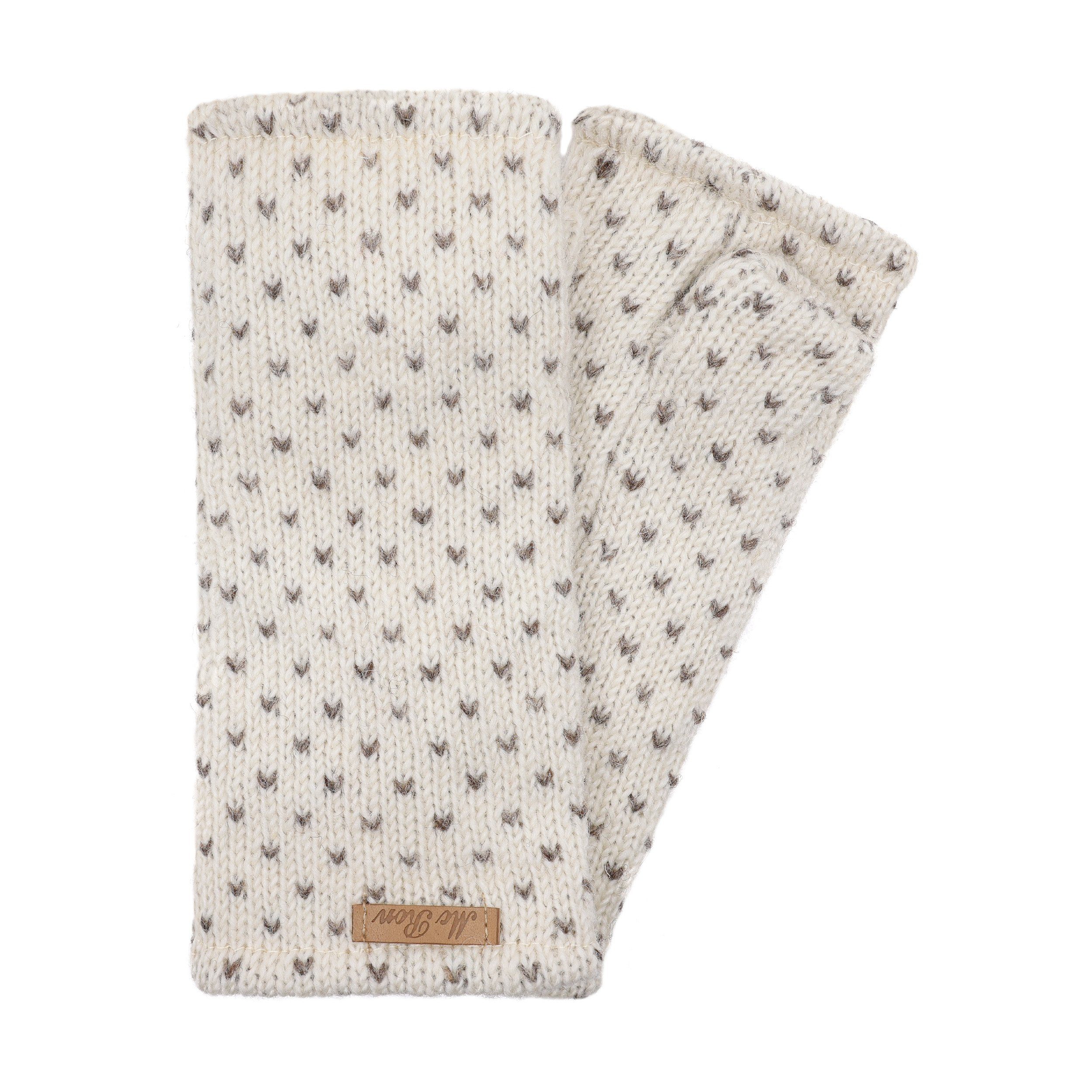 McRon Armstulpen Pulswärmer Modell Ines Mit Daumen, mit hohem Schurwoll-Anteil, komplett gefüttert