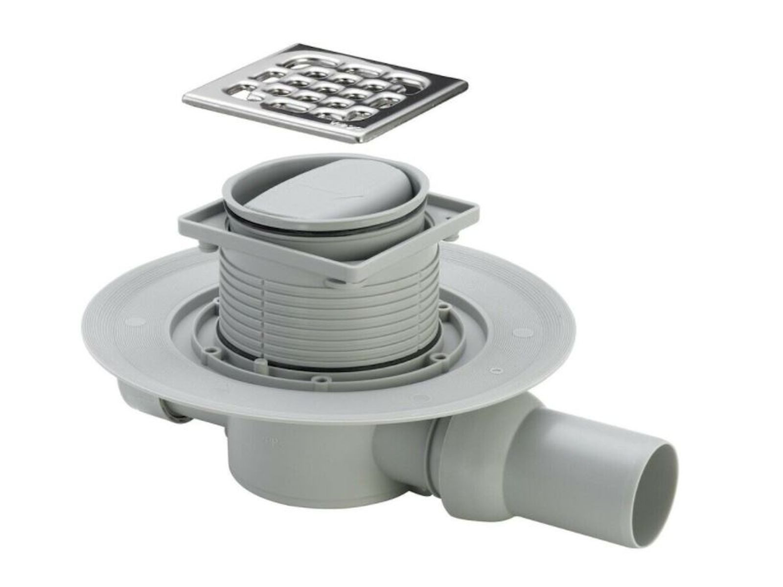 Siphon Viega Advantix Badablauf DN 50, Ablauf waagerecht