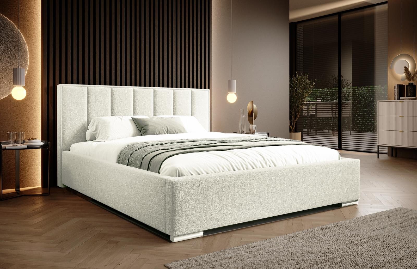 Compleo Polsterbett boucle, ohne Matratze, Doppelbett günstig online kaufen
