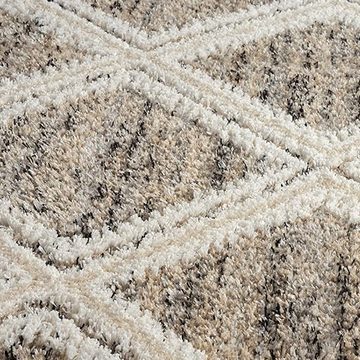 Teppich Orient Teppich mit modern legerem Orient Rautenmuster in creme, Teppich-Traum, rechteckig, Höhe: 30 mm