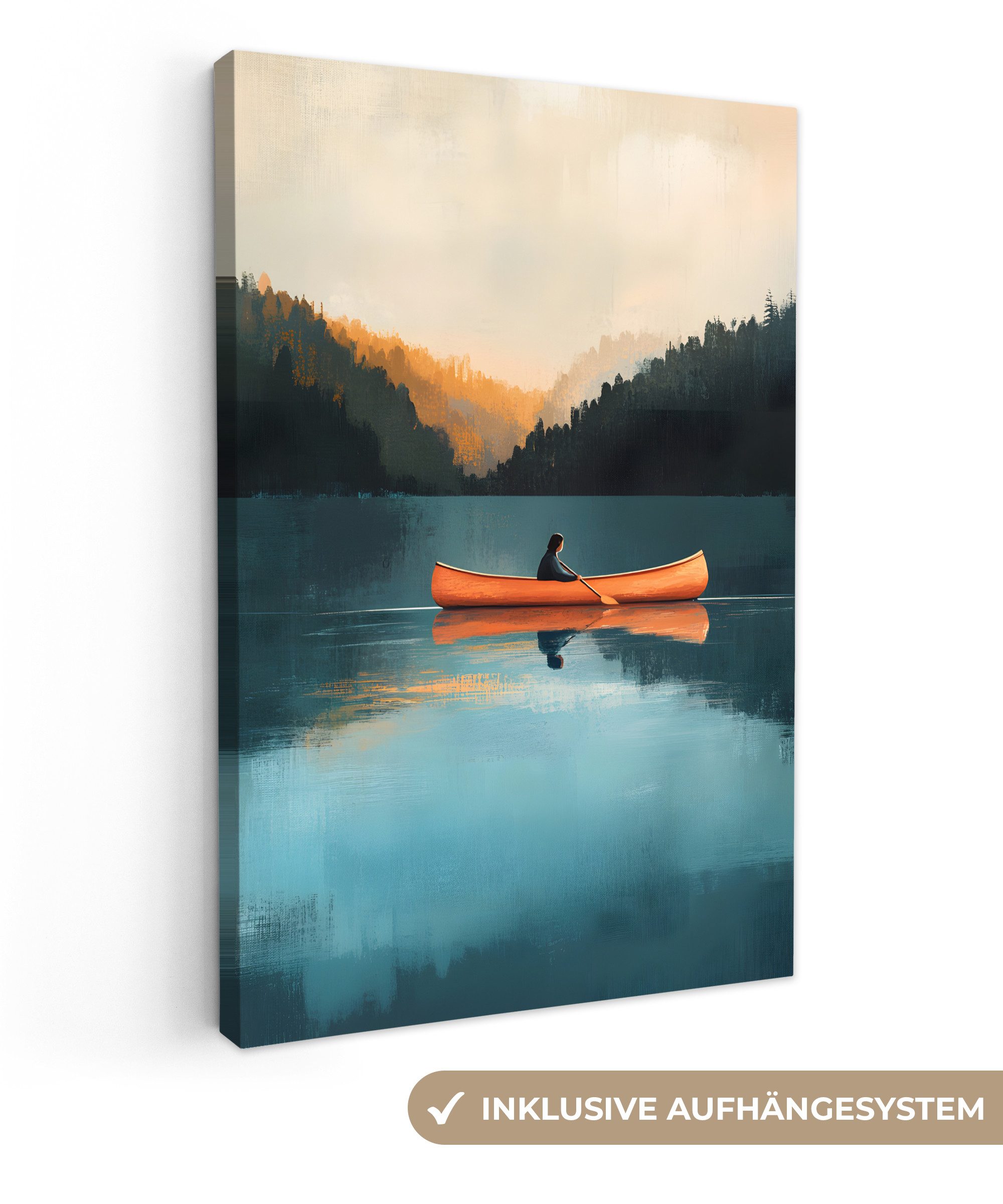 OneMillionCanvasses® Leinwandbild Wälder - See - günstig online kaufen