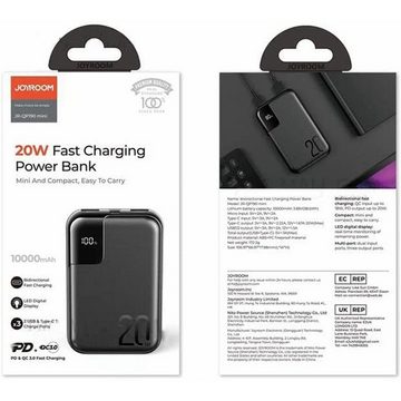 JOYROOM JR-QP190 Powerbank mit Schnelladung 10000 mAh (5 V), PD 3.0 QC 3.0 Huawei FCP Samsung AFC SCP u. PE Quick Charge Protokolle