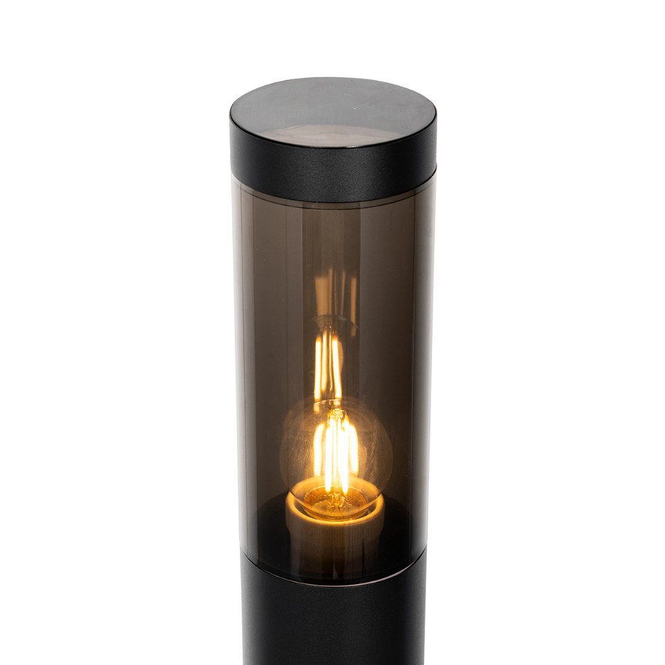 Qazqa Außen-Stehlampe Rox, ohne Leuchtmittel, E27, Schwarz, Modern, Stahl, günstig online kaufen