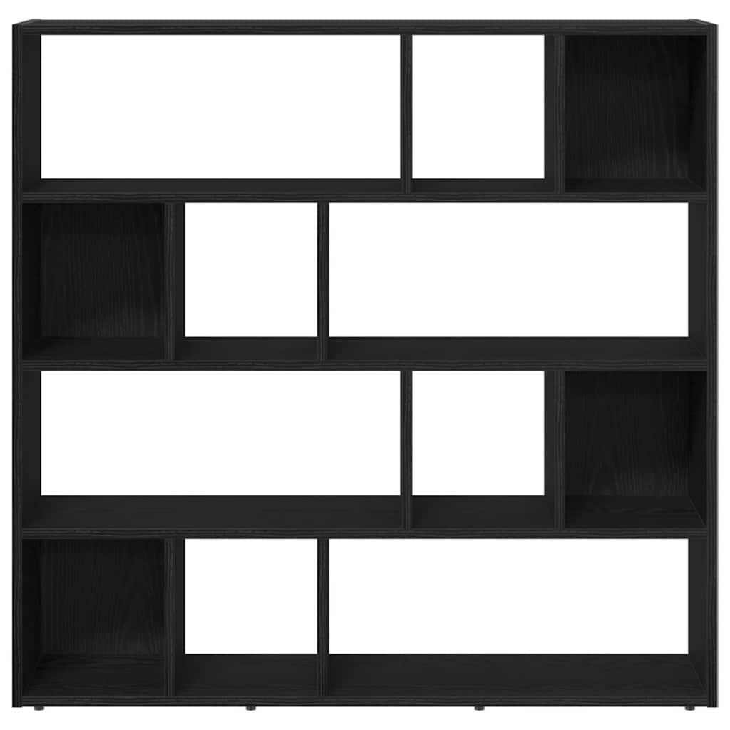 vidaXL Raumteiler Bücherschrank/Raumteiler Eiche schwarz 105x24x102 cm, 1-tlg. – Bild 5 von 5