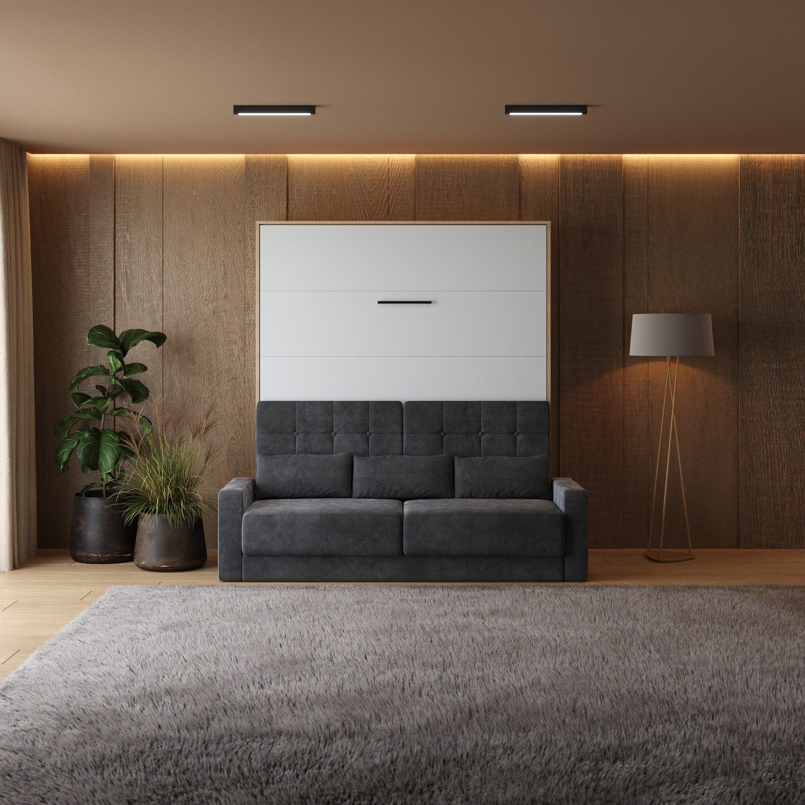 SMARTBett Schrankbett Schrankbett mit SOFA M1 180x200 Vertikal Kaiser
