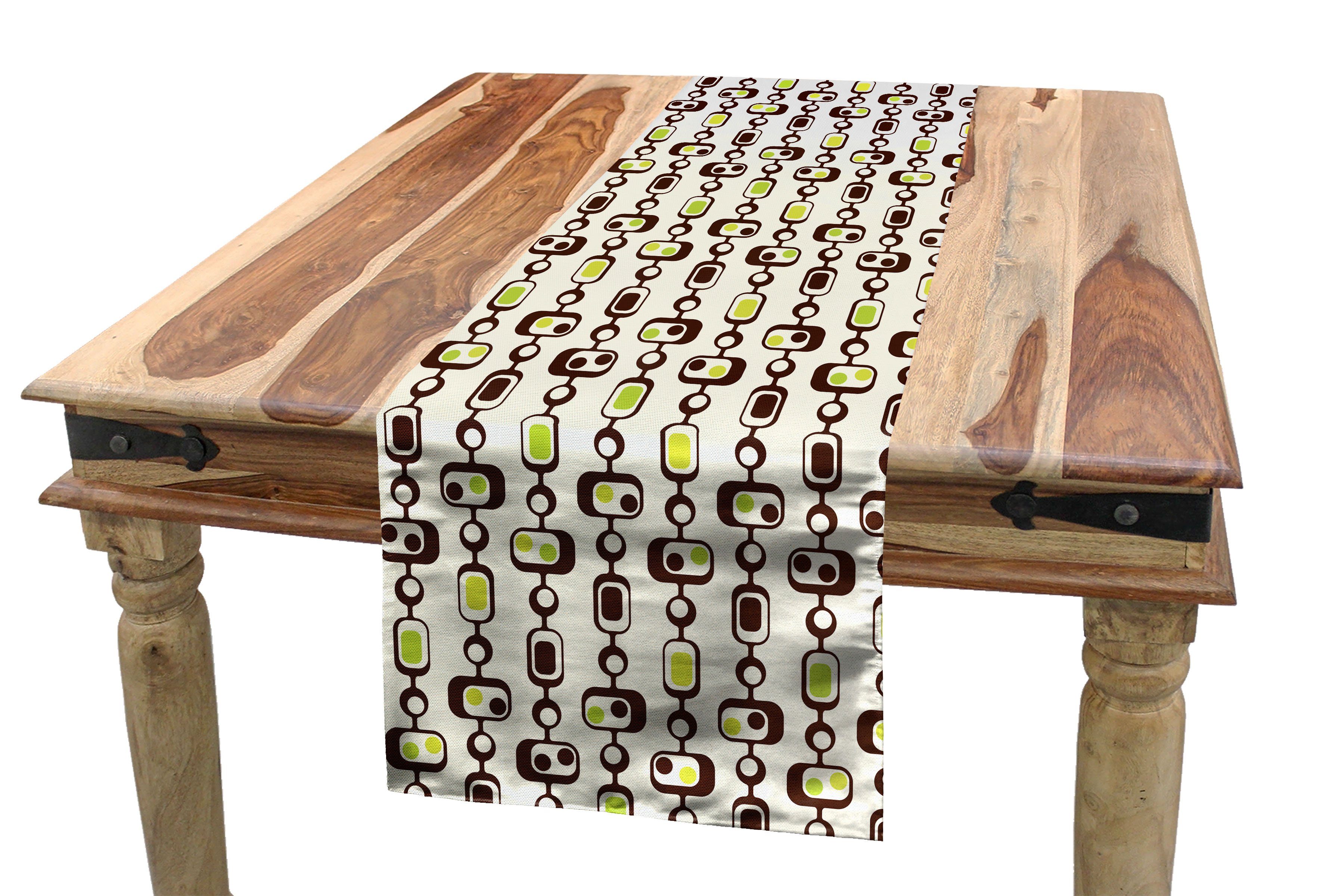 Abakuhaus Element Geometrisch Esszimmer Küche Rectangle Tischläufer, Dekorativer Tischläufer Rechteckiger