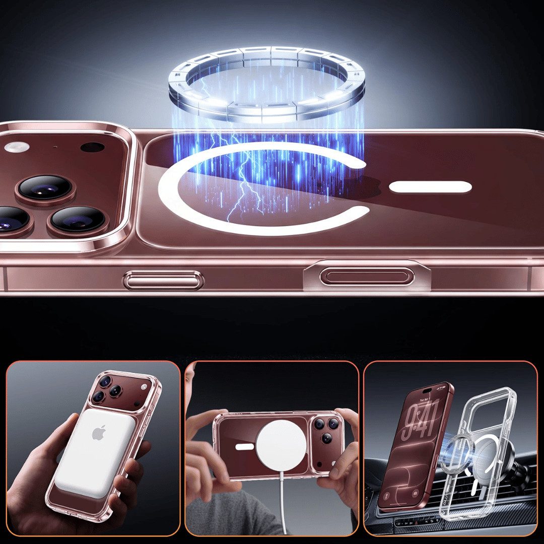 SmartUP Smartphone-Hülle + 2x Schutzglas für Apple iPhone 18 Pro Max MagSafe Panzerfolie Cover 6,9, MagSafe-Technologie, präzise Aussparungen – Bild 2 von 5