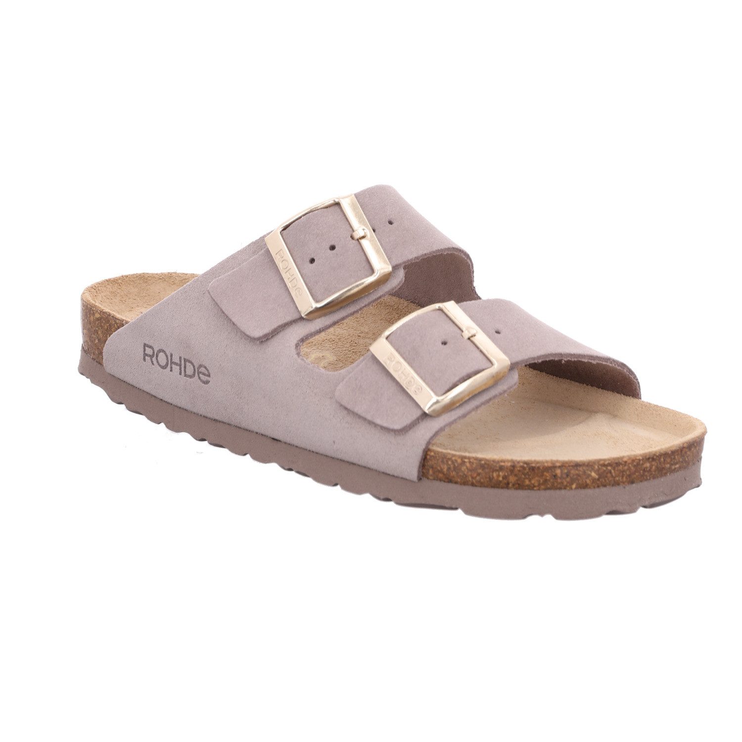 Rohde SUNNYS N°12 Pantolette Sommerschuh, Hausschuh, Zweischnaller, Strandschuh mit Softfußbett